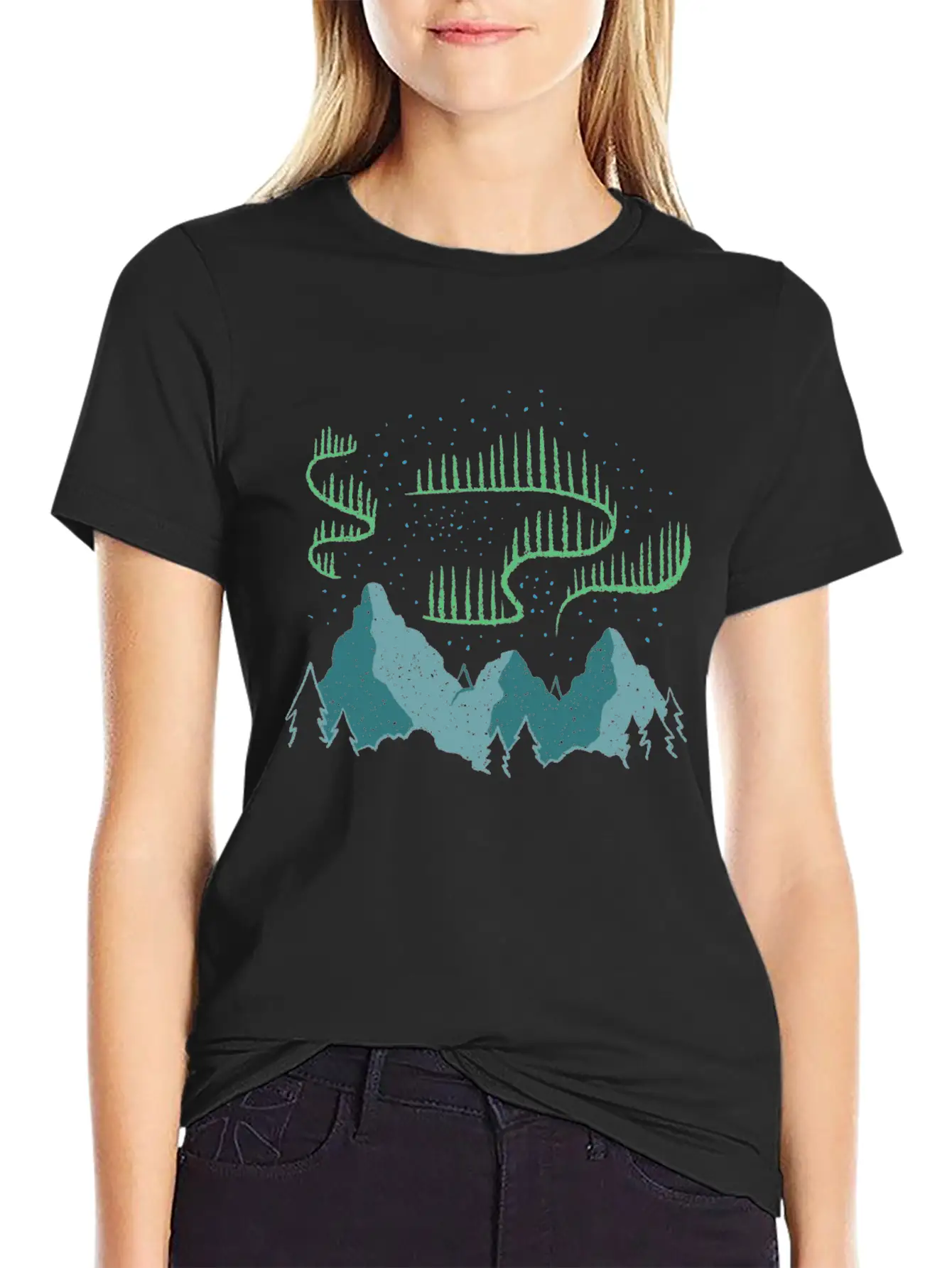 Northern Lights Soft Cotton Short Sleeve Tee – Unisex Wardrobe Staple