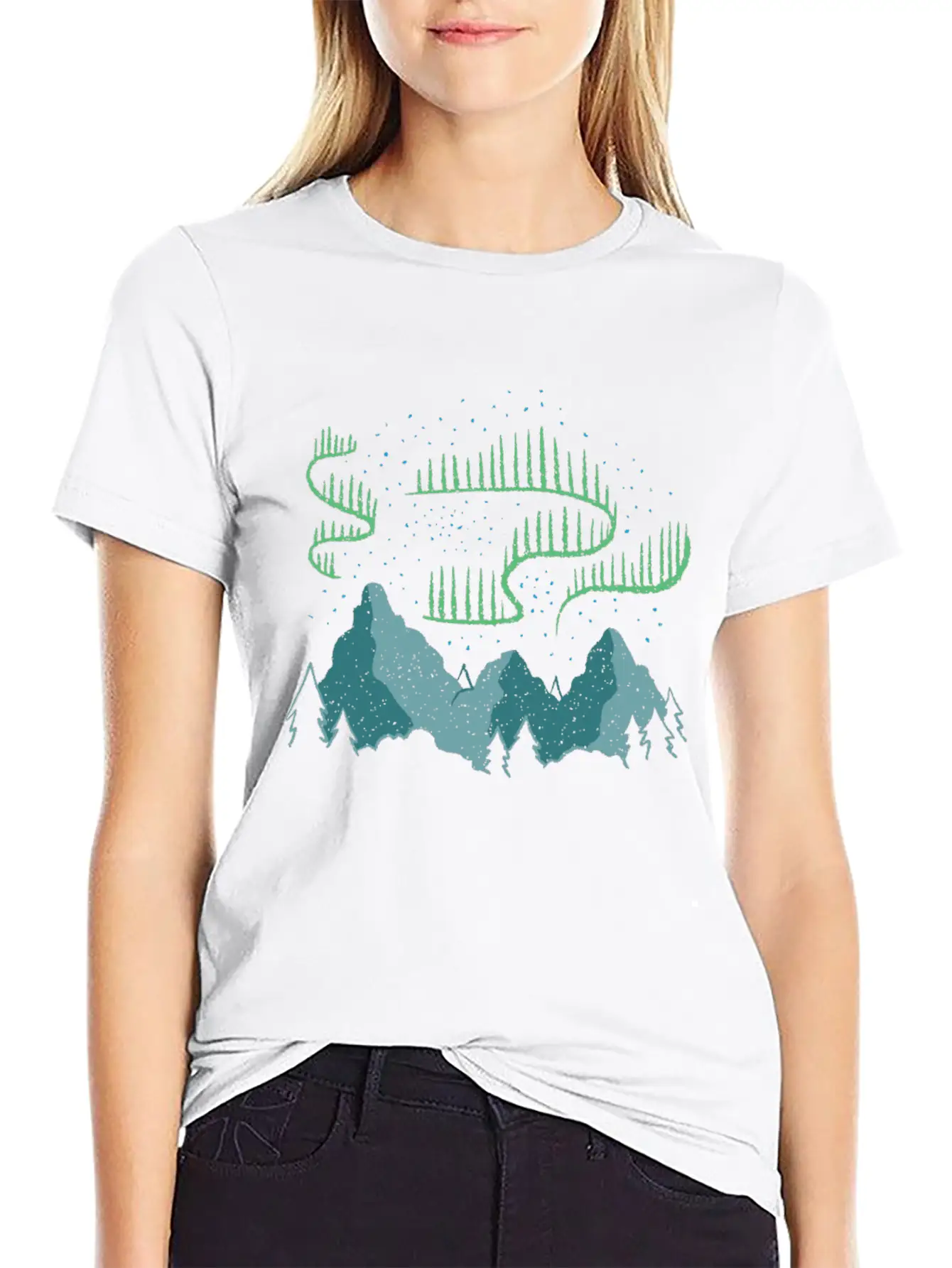 Northern Lights Soft Cotton Short Sleeve Tee – Unisex Wardrobe Staple