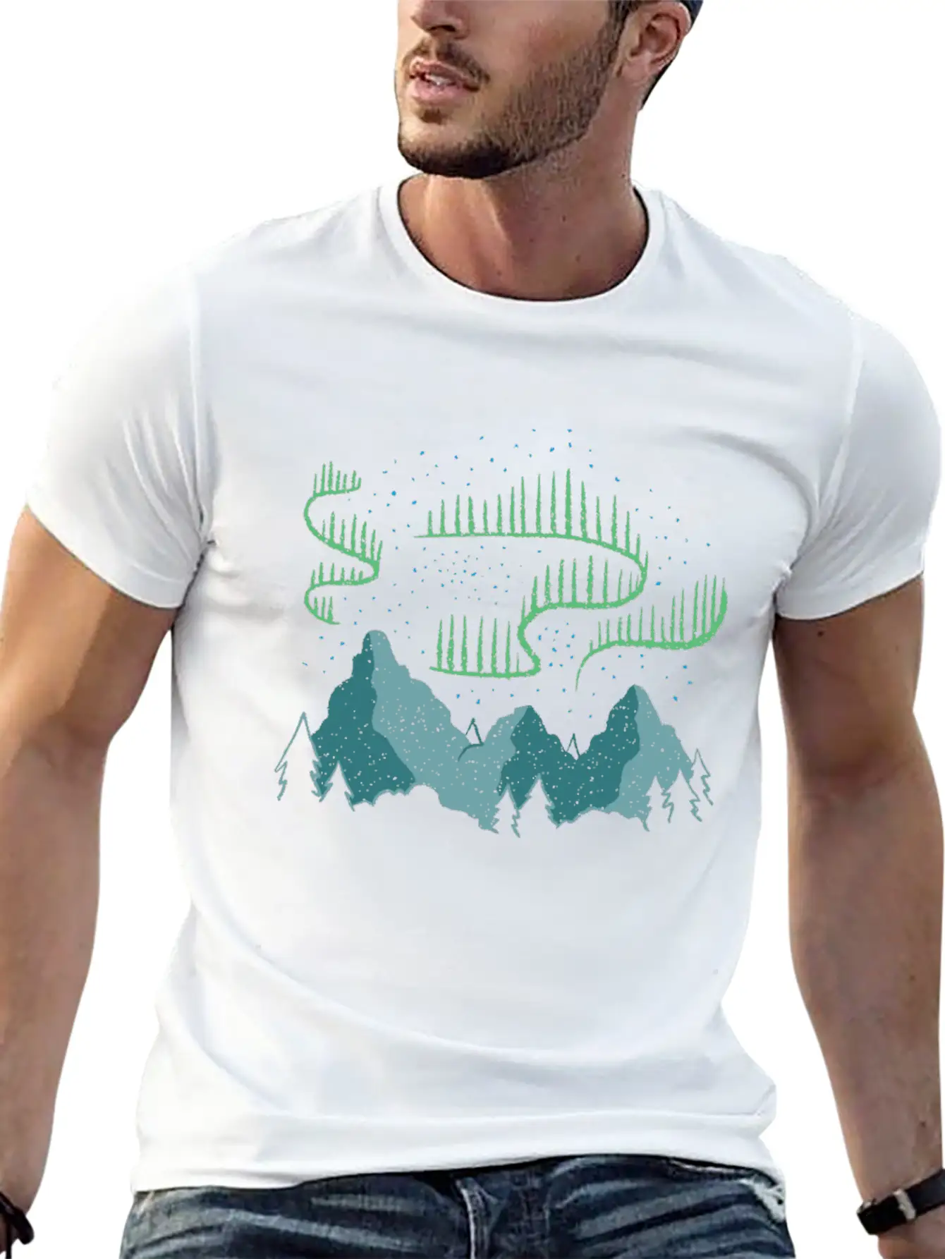 Northern Lights Soft Cotton Short Sleeve Tee – Unisex Wardrobe Staple