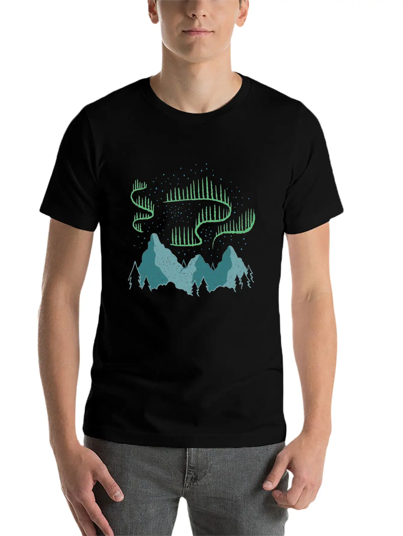 Northern Lights Soft Cotton Short Sleeve Tee – Unisex Wardrobe Staple