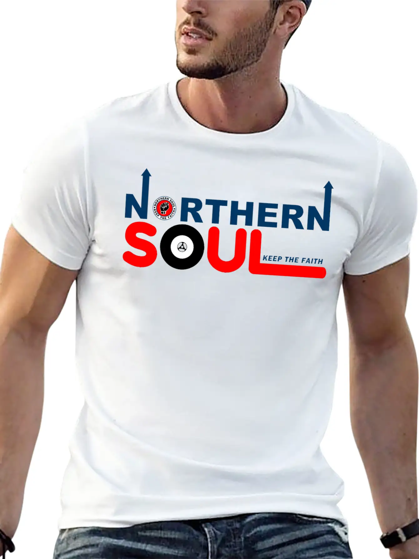 Northern Soul - Keep The Faith Modern Fit Casual T-Shirt – Clean And Versatile Design