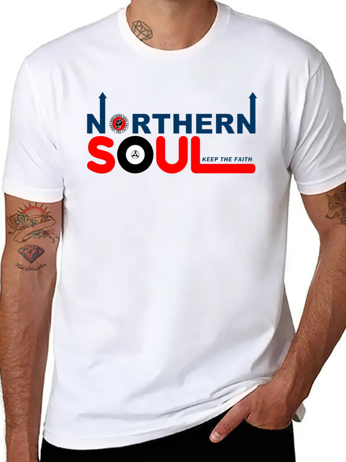 Northern Soul - Keep The Faith Modern Fit Casual T-Shirt – Clean And Versatile Design