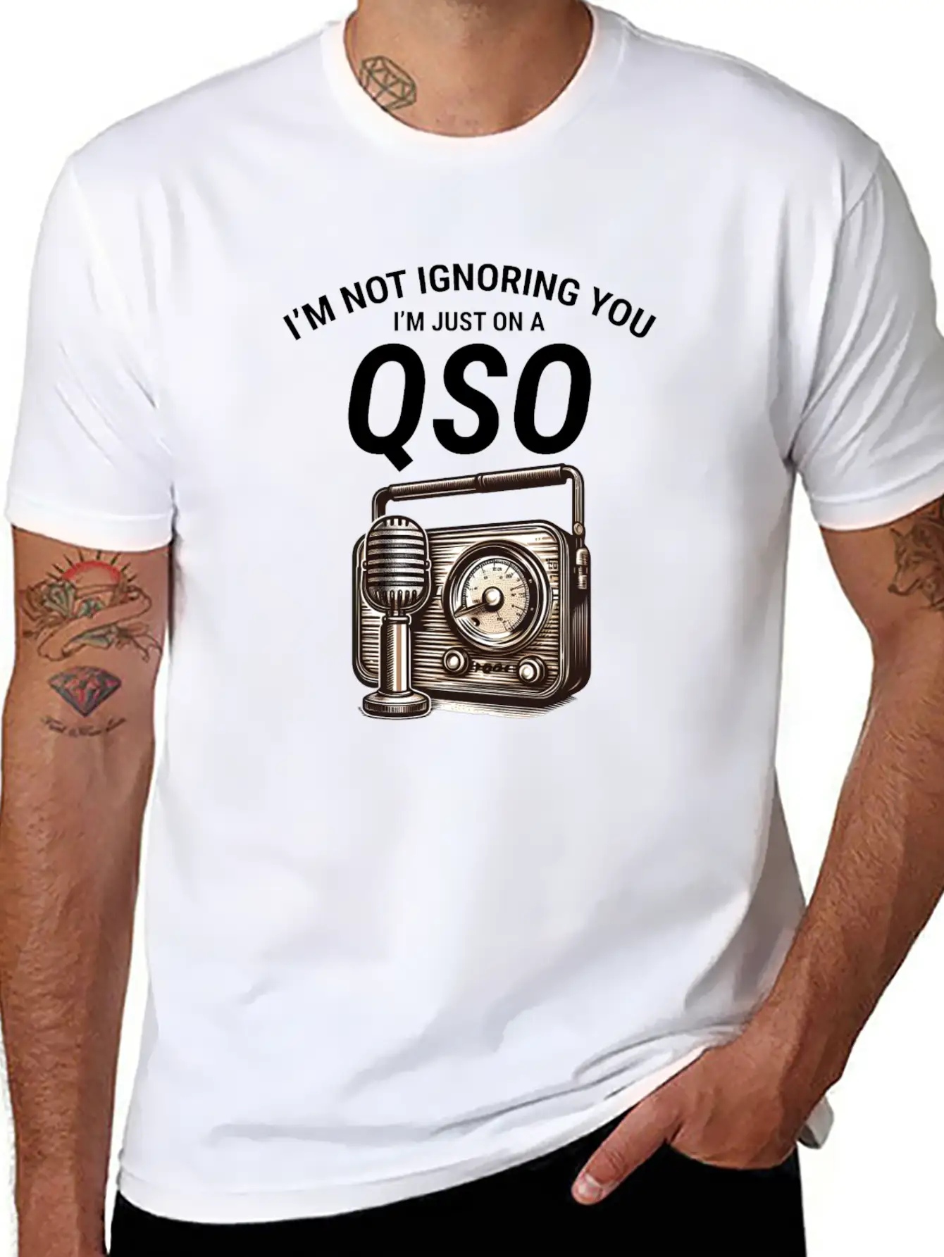 Nostalgic QSO Vintage Ham Radio Operator Classic Soft Cotton Short Sleeve Tee – Unisex Wardrobe Staple