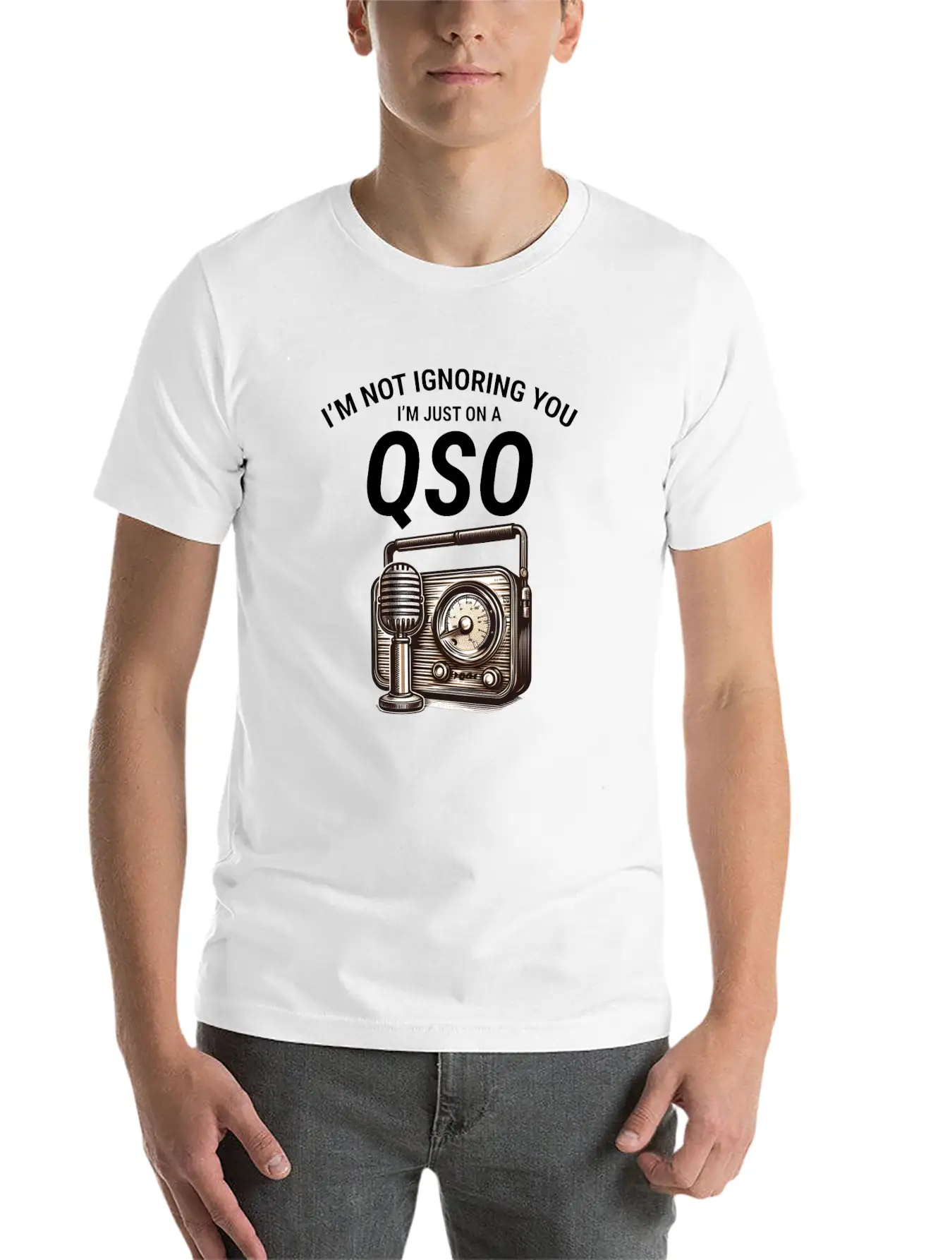 Nostalgic QSO Vintage Ham Radio Operator Classic Soft Cotton Short Sleeve Tee – Unisex Wardrobe Staple