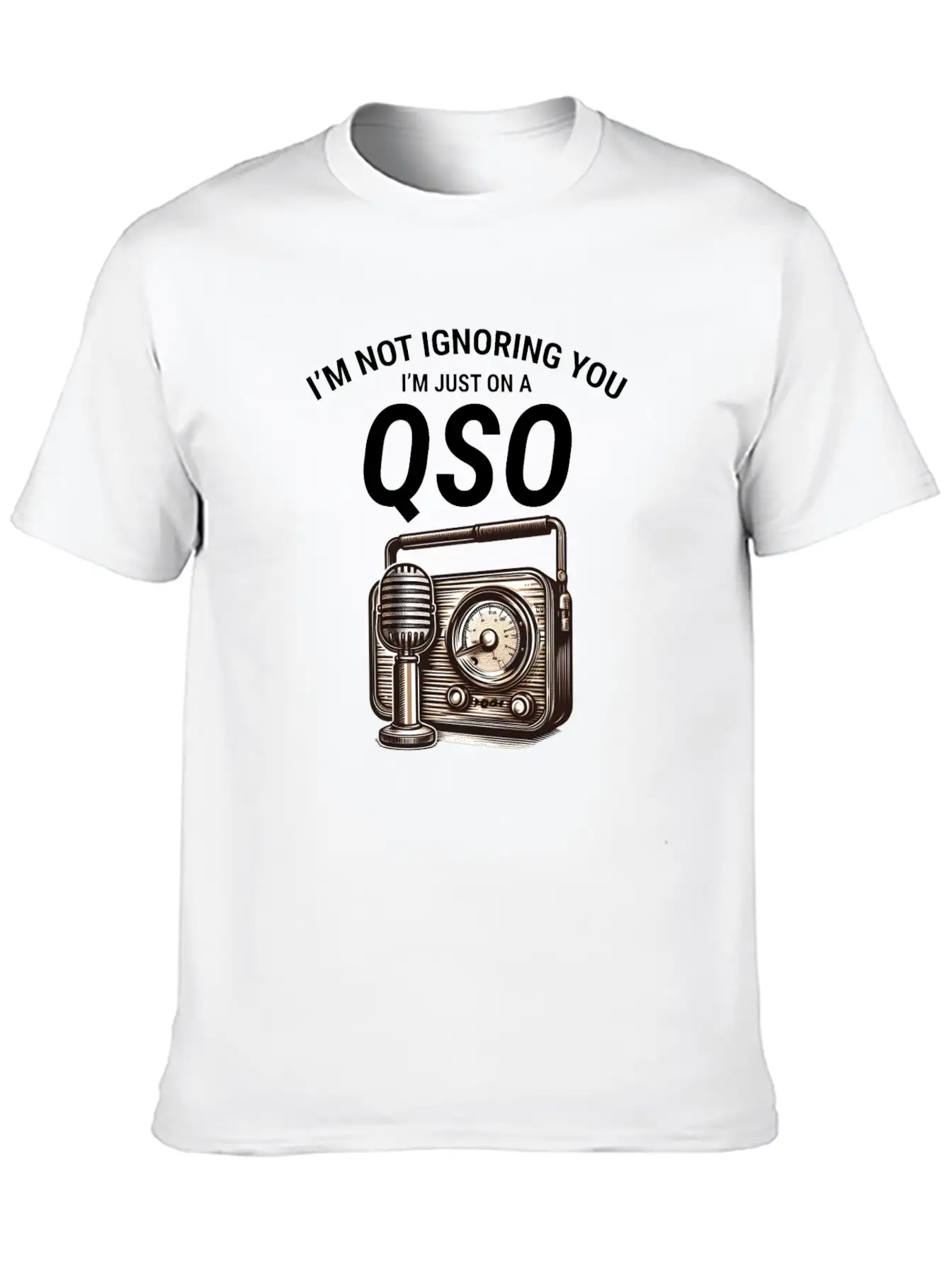 Nostalgic QSO Vintage Ham Radio Operator Classic Soft Cotton Short Sleeve Tee – Unisex Wardrobe Staple