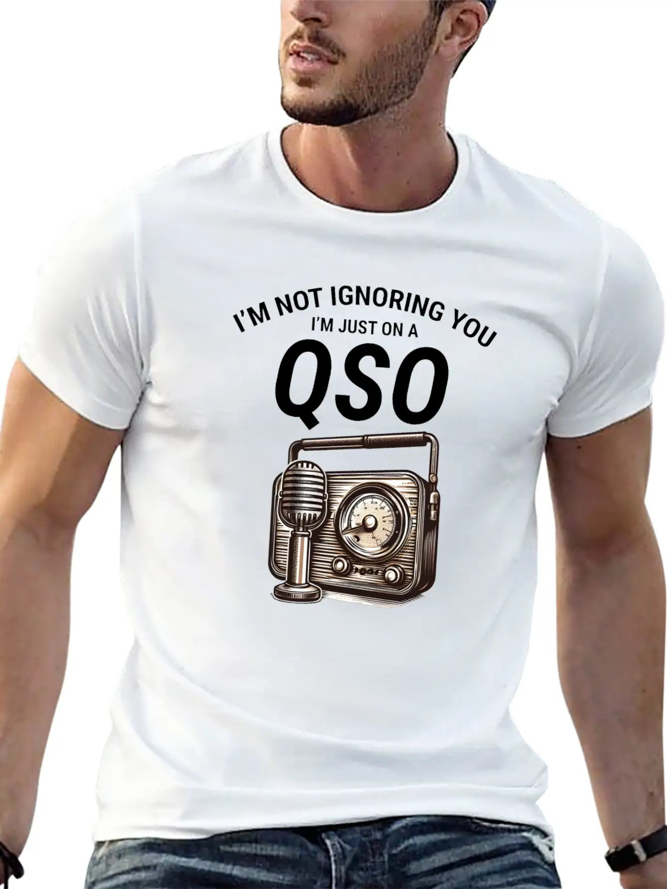 Nostalgic QSO Vintage Ham Radio Operator Classic Soft Cotton Short Sleeve Tee – Unisex Wardrobe Staple