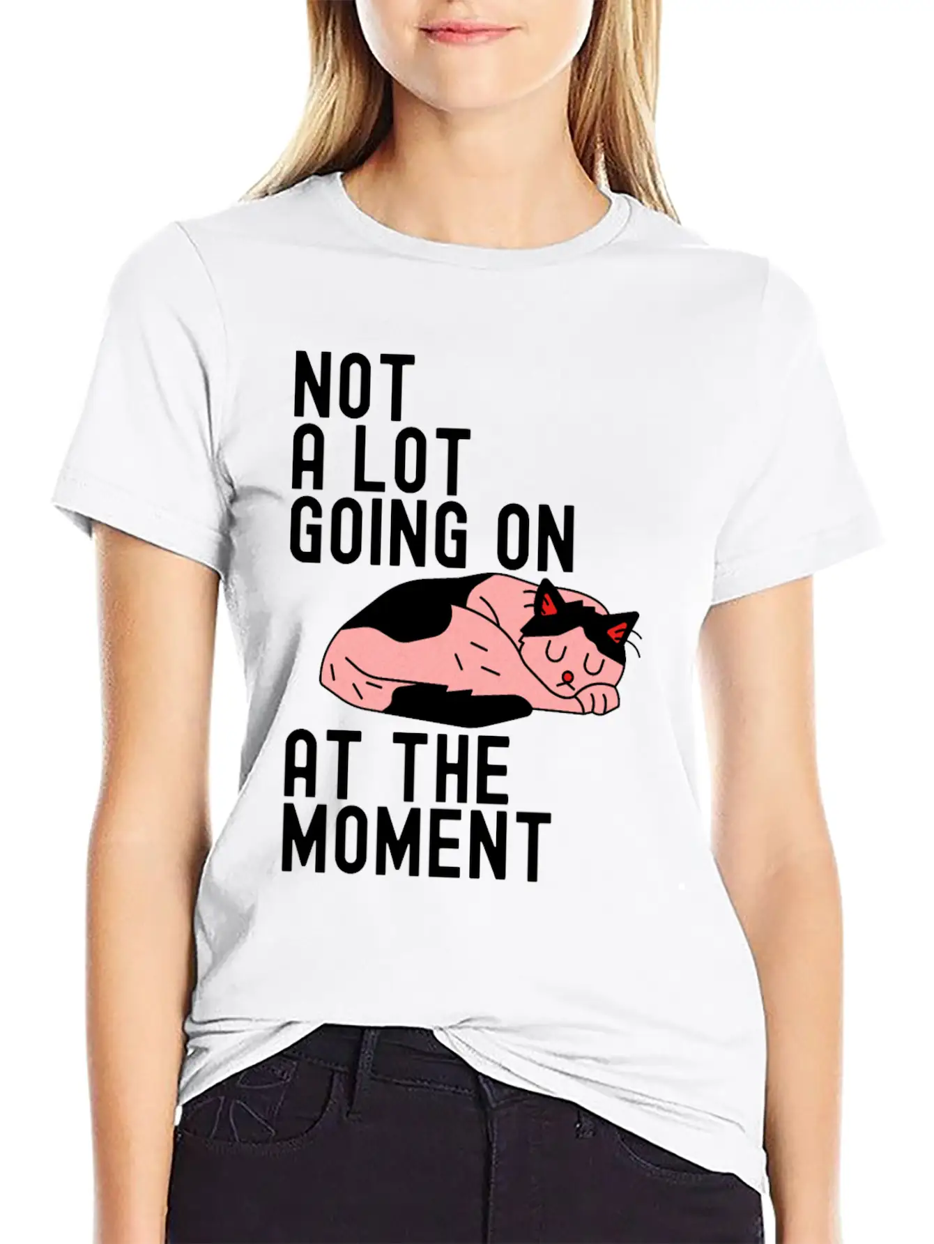 Not A Lot Going On At The Moment Cute Sloth Gift Basic Graphic T-Shirt – Daily Comfort In Soft Cotton