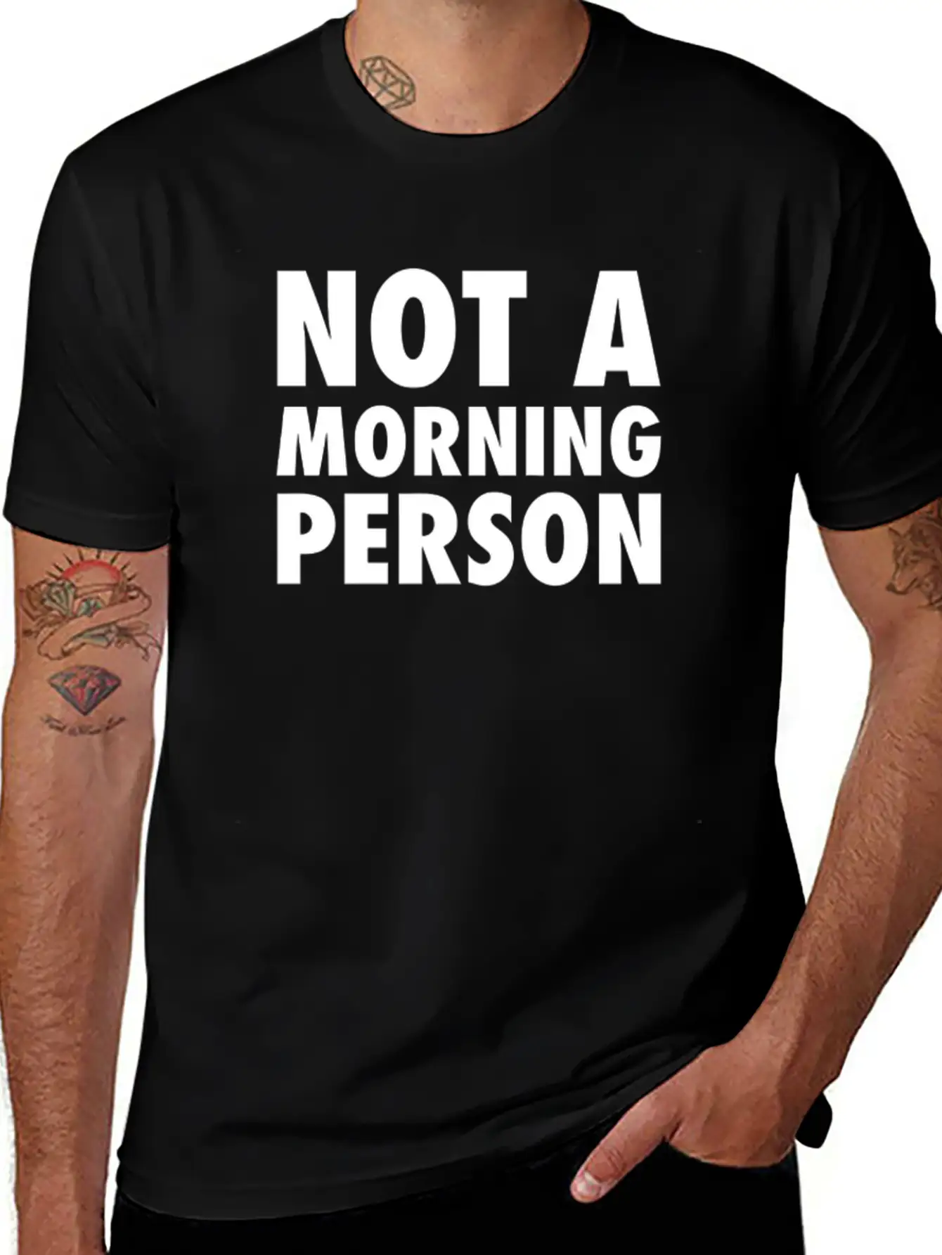 Not A Morning Person Modern Fit Casual T-Shirt – Clean And Versatile Design