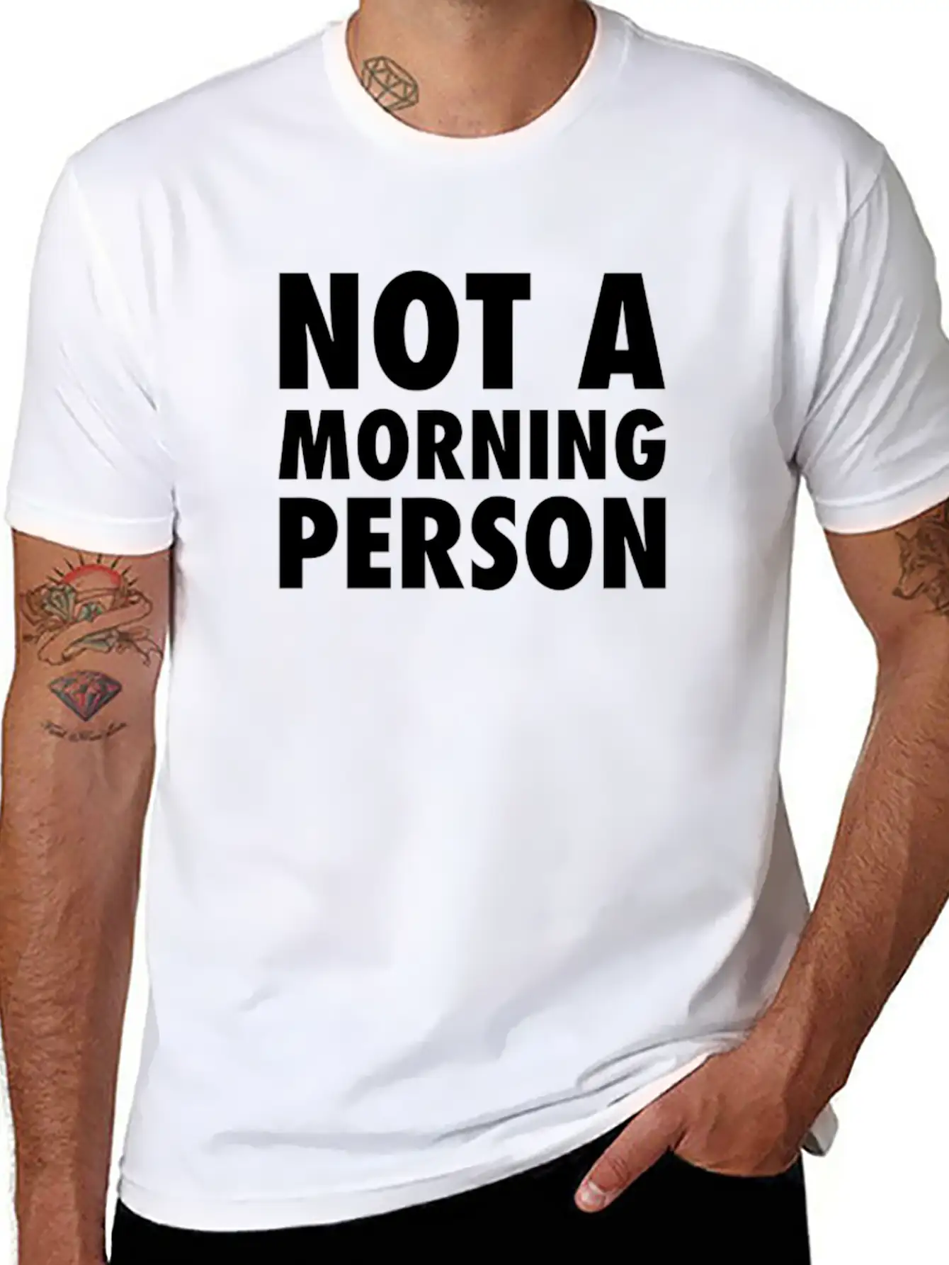 Not A Morning Person Modern Fit Casual T-Shirt – Clean And Versatile Design