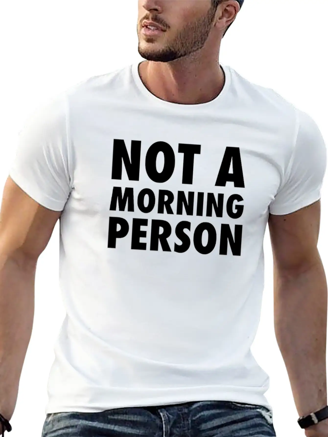 Not A Morning Person Modern Fit Casual T-Shirt – Clean And Versatile Design