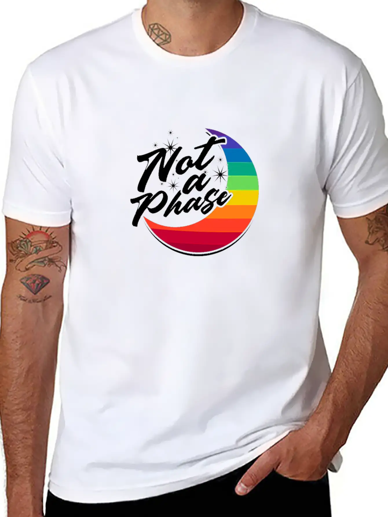Not A Phase - Trans Modern Fit Casual T-Shirt ��� Clean And Versatile Design