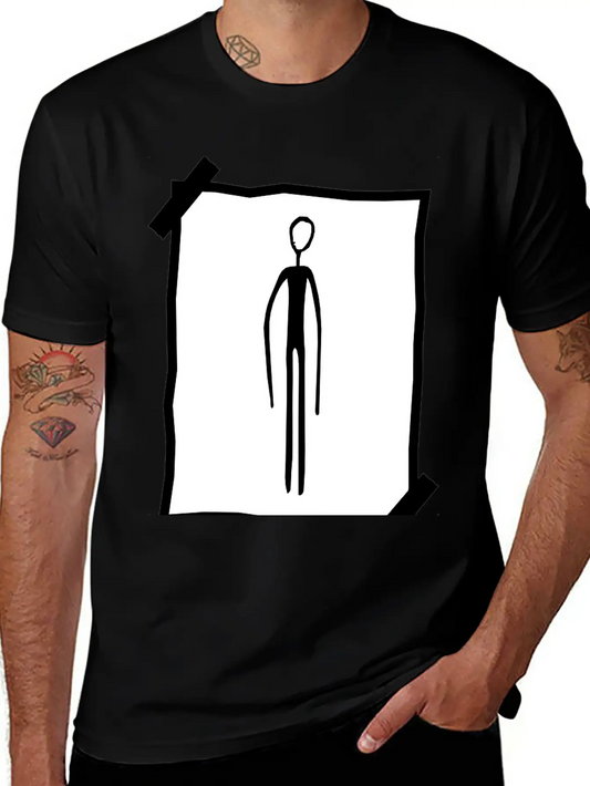Note Paper Note Find Black Alien Man Unisex Casual T-Shirt – Clean Design For Daily Comfort