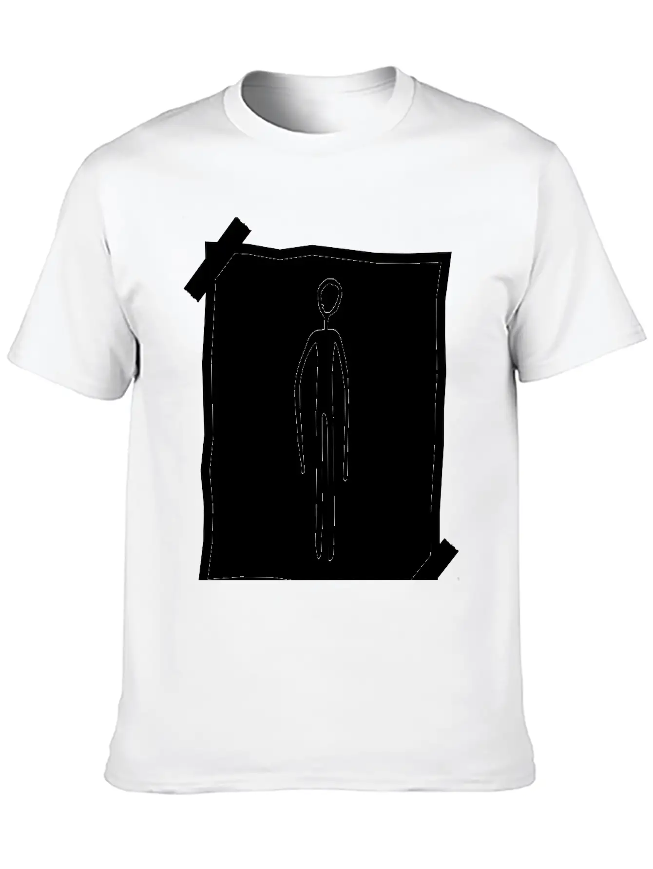 Note Paper Note Find Black Alien Man Unisex Casual T-Shirt – Clean Design For Daily Comfort