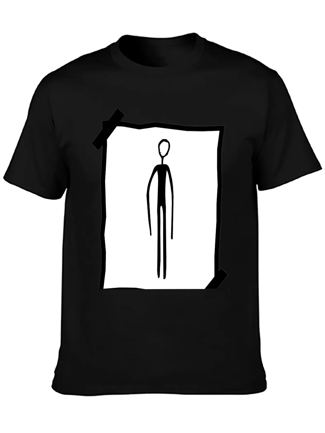 Note Paper Note Find Black Alien Man Unisex Casual T-Shirt – Clean Design For Daily Comfort