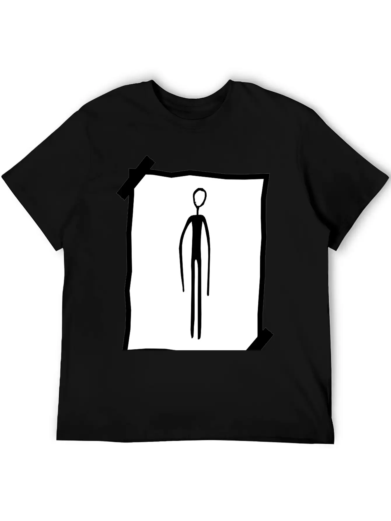 Note Paper Note Find Black Alien Man Unisex Casual T-Shirt – Clean Design For Daily Comfort