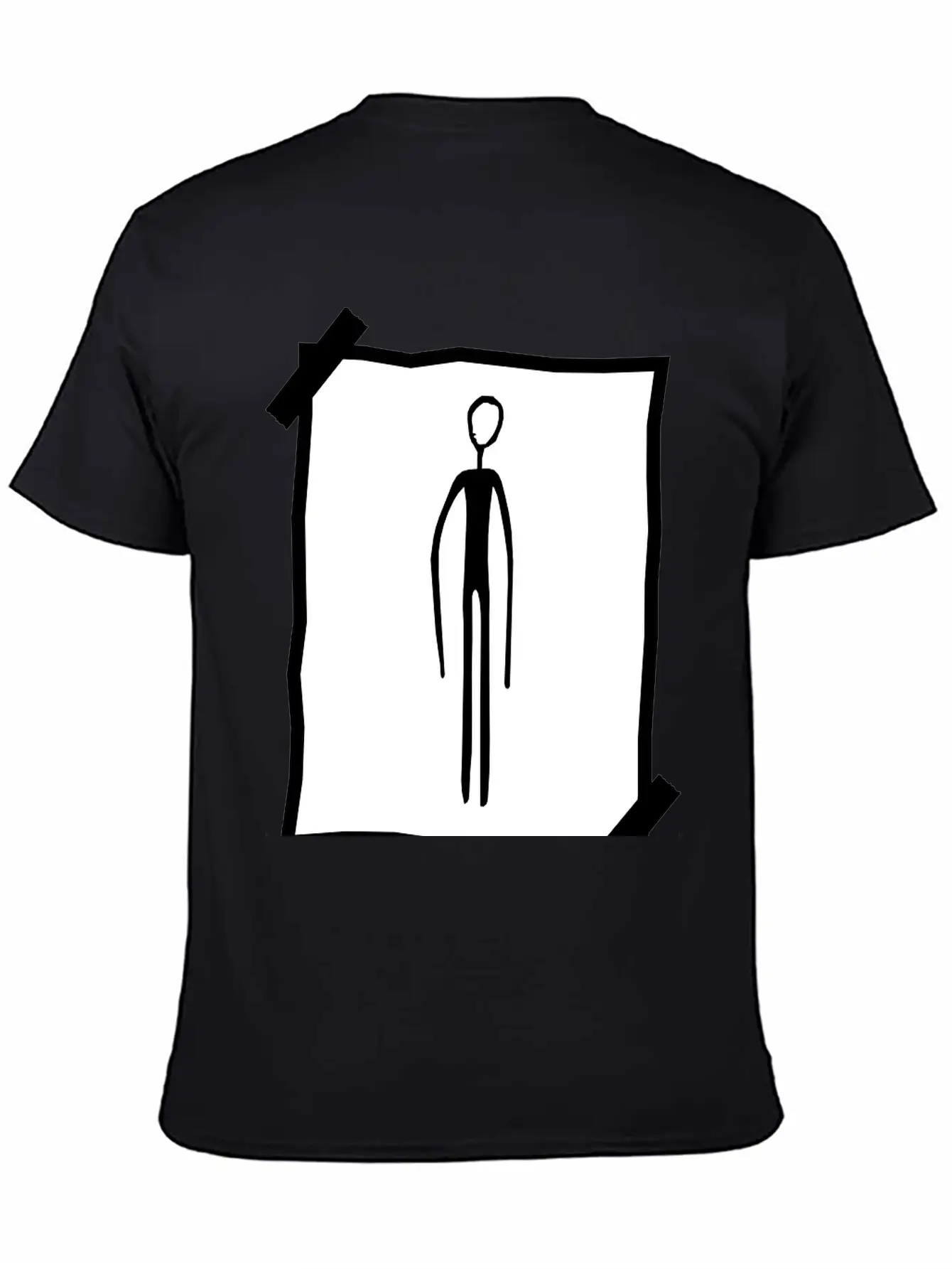 Note Paper Note Find Black Alien Man Unisex Casual T-Shirt – Clean Design For Daily Comfort