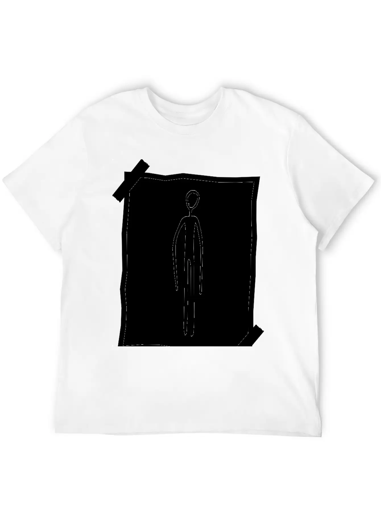 Note Paper Note Find Black Alien Man Unisex Casual T-Shirt – Clean Design For Daily Comfort