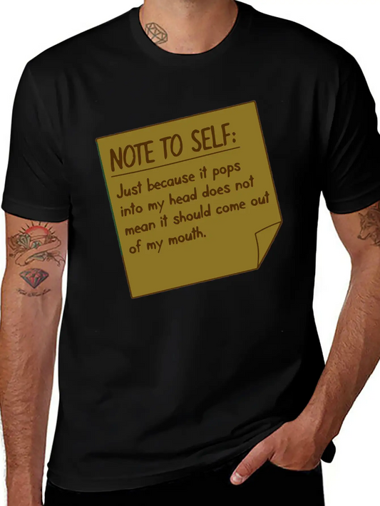 Note To Self Lightweight Cotton T-Shirt – Daily Comfort Graphic Shirt