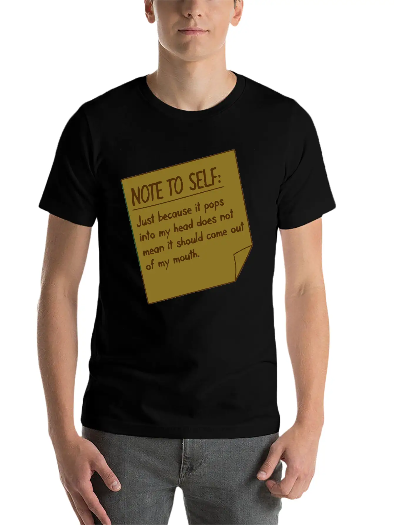 Note To Self Lightweight Cotton T-Shirt – Daily Comfort Graphic Shirt