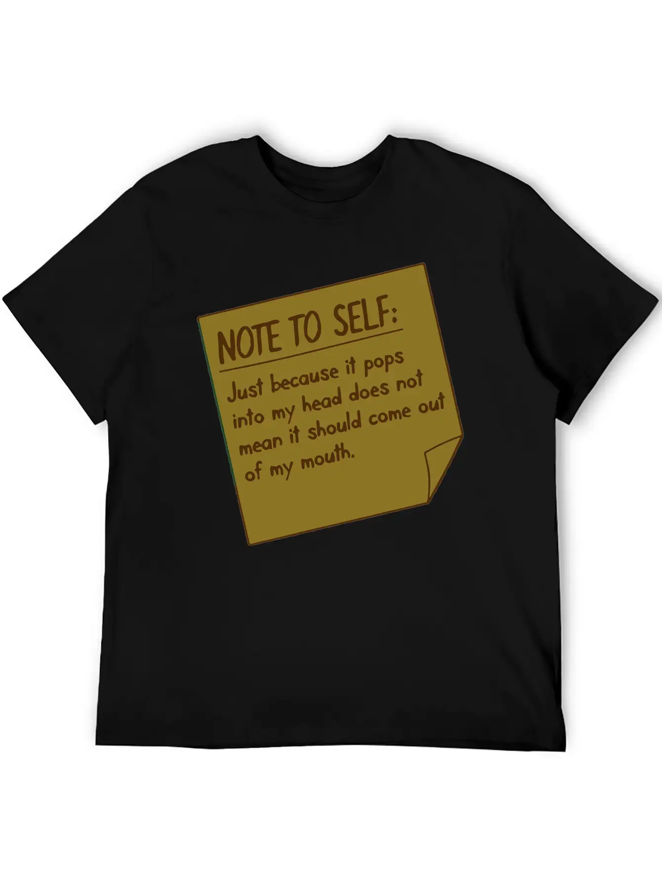 Note To Self Lightweight Cotton T-Shirt – Daily Comfort Graphic Shirt