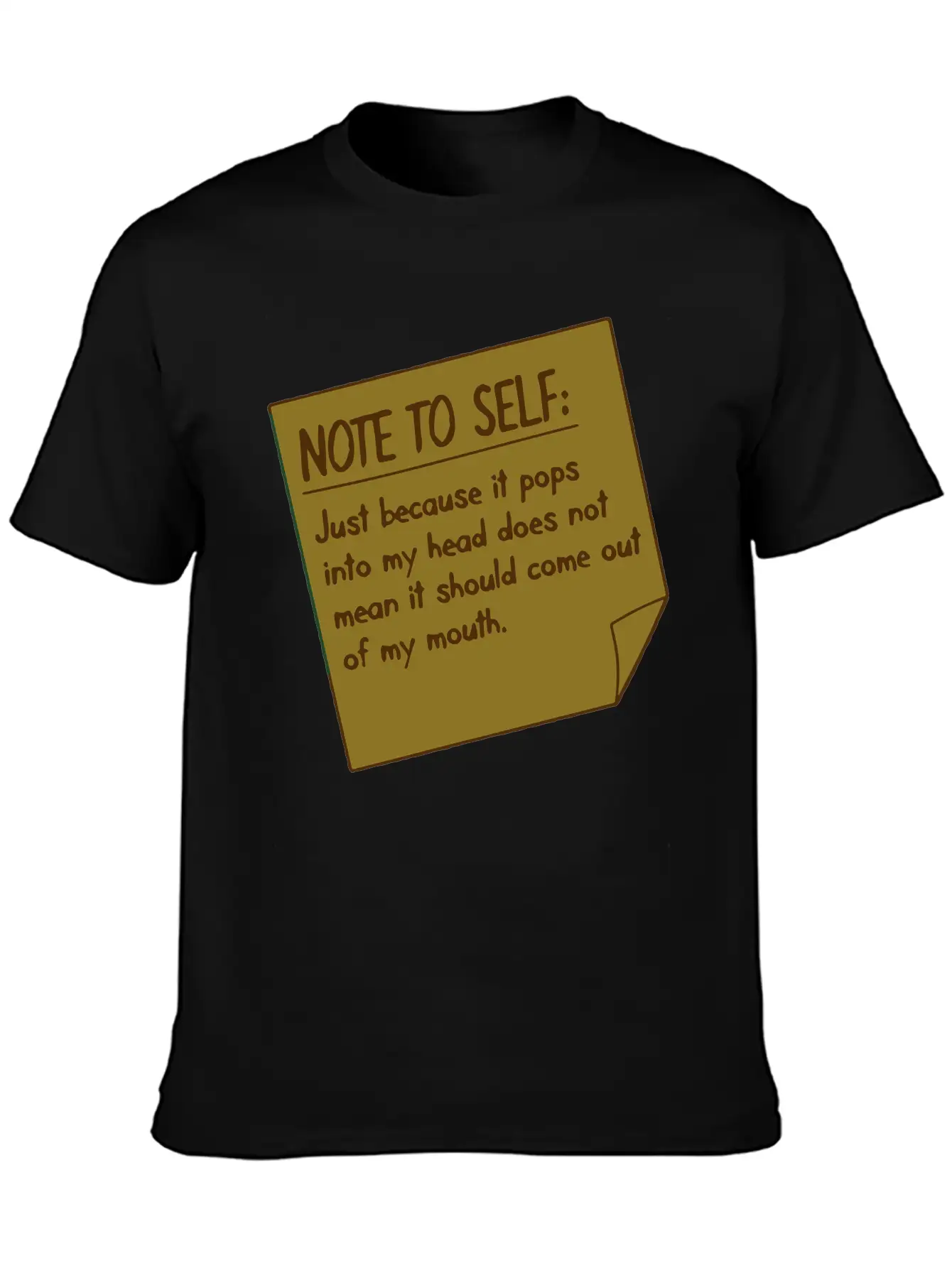 Note To Self Lightweight Cotton T-Shirt – Daily Comfort Graphic Shirt