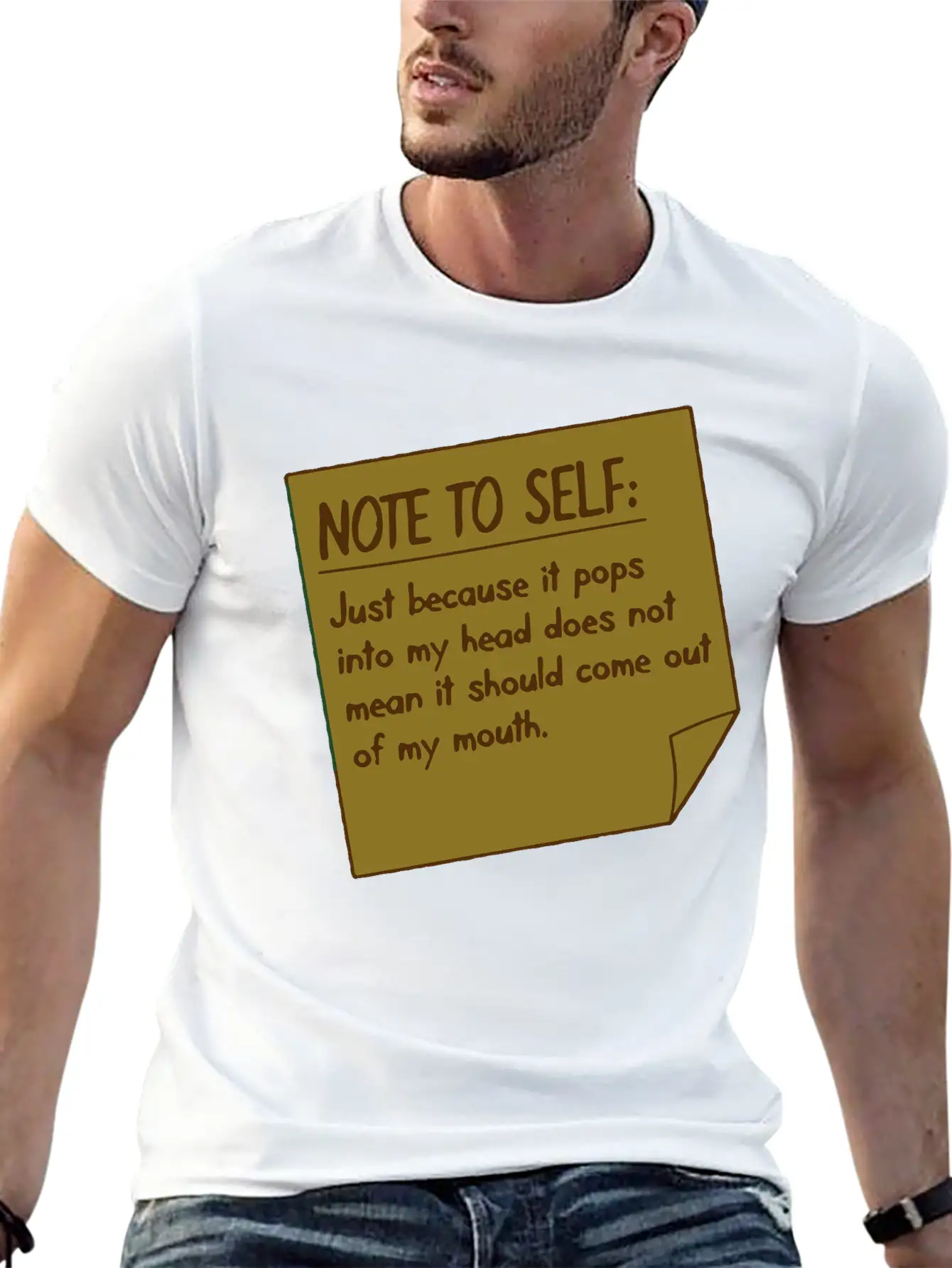 Note To Self Lightweight Cotton T-Shirt – Daily Comfort Graphic Shirt