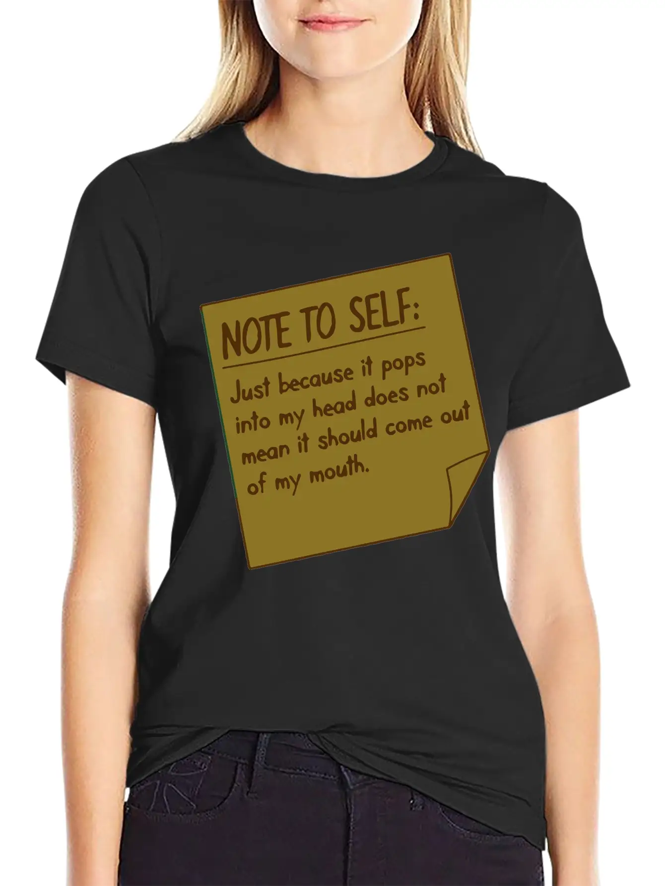 Note To Self Lightweight Cotton T-Shirt – Daily Comfort Graphic Shirt