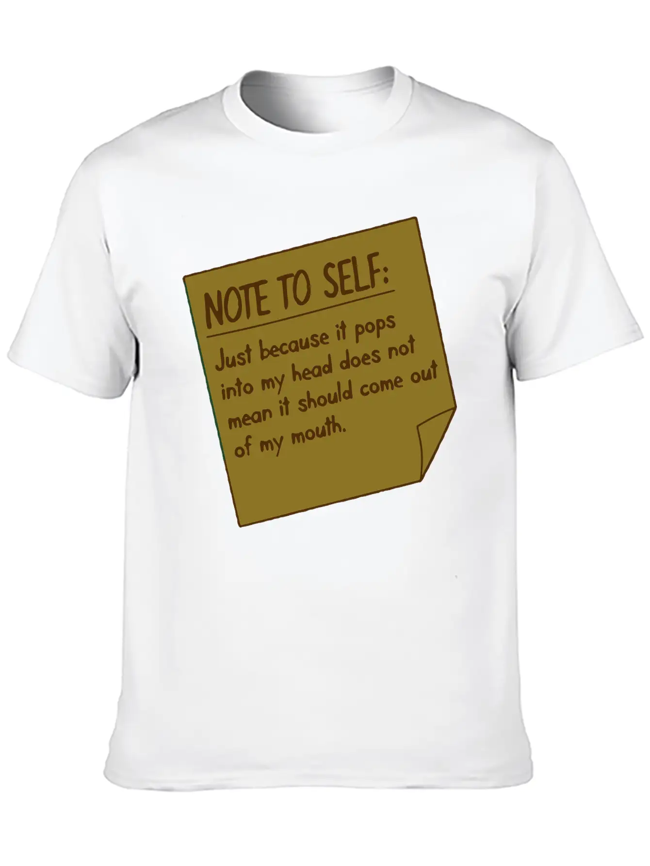 Note To Self Lightweight Cotton T-Shirt – Daily Comfort Graphic Shirt