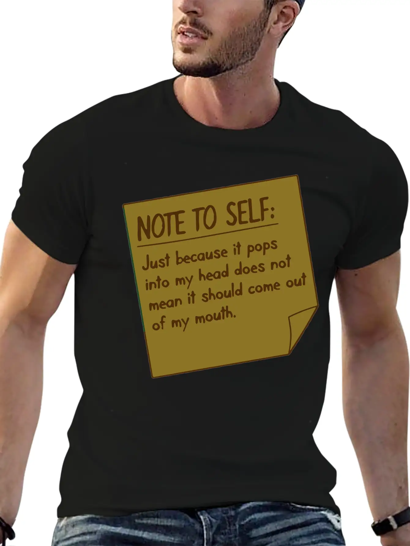 Note To Self Lightweight Cotton T-Shirt – Daily Comfort Graphic Shirt