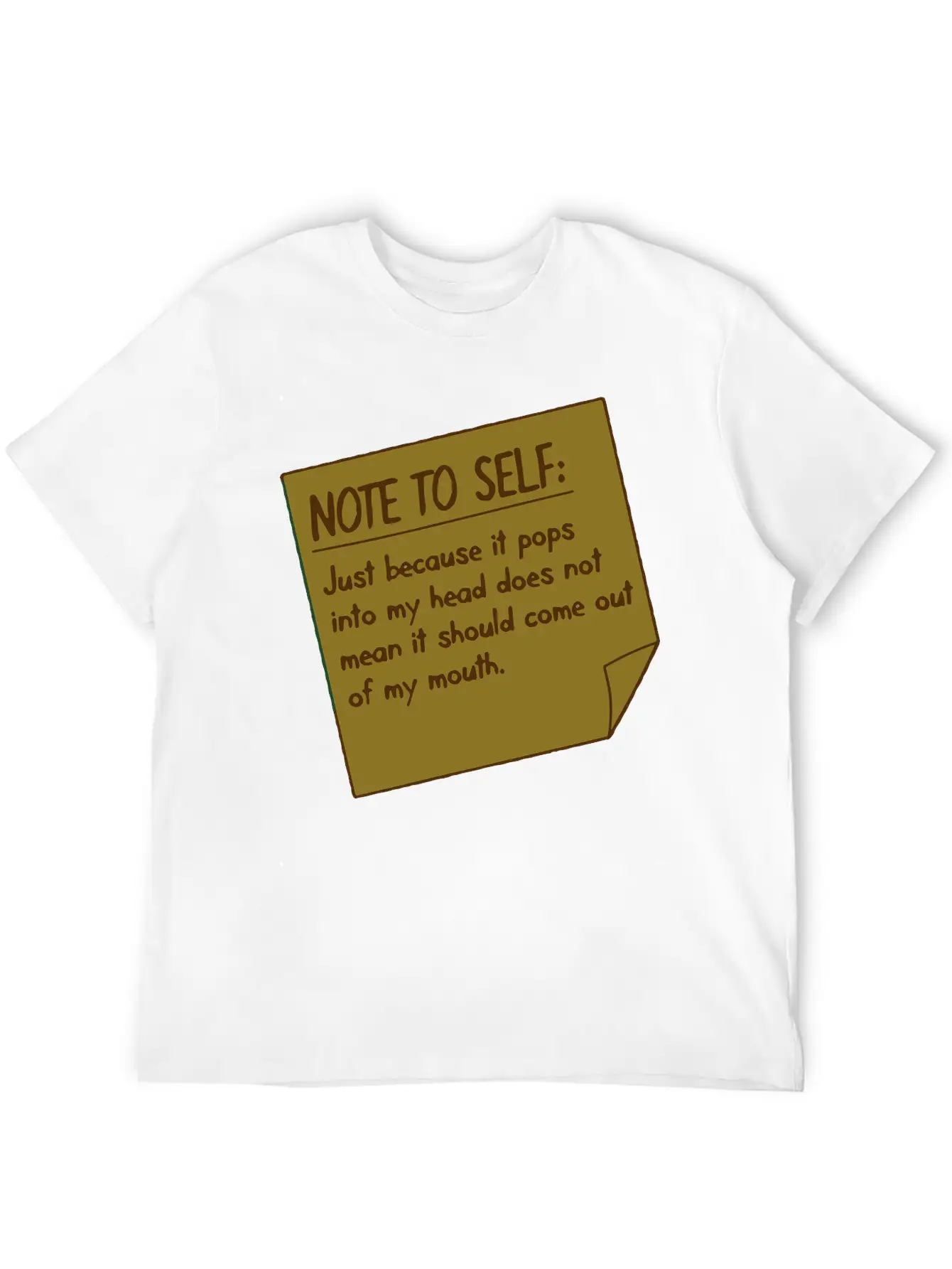 Note To Self Lightweight Cotton T-Shirt – Daily Comfort Graphic Shirt