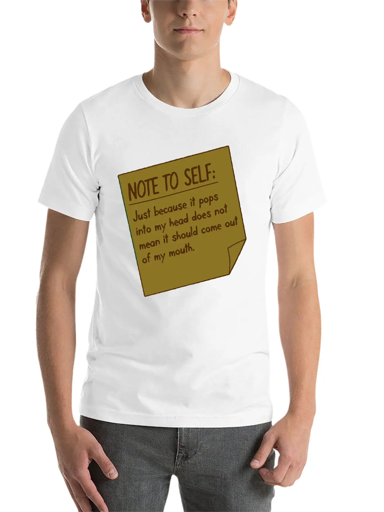 Note To Self Lightweight Cotton T-Shirt – Daily Comfort Graphic Shirt