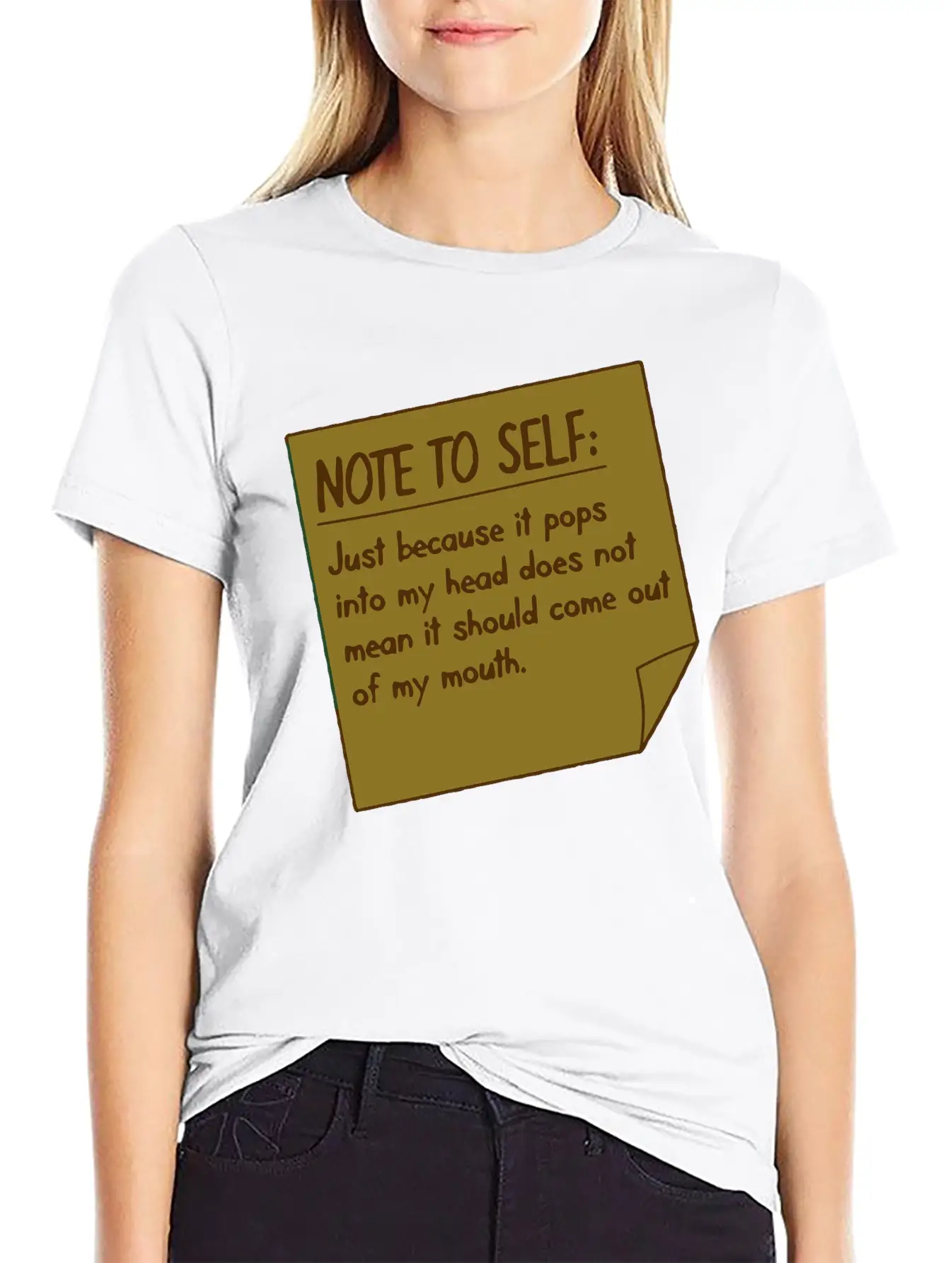 Note To Self Lightweight Cotton T-Shirt – Daily Comfort Graphic Shirt