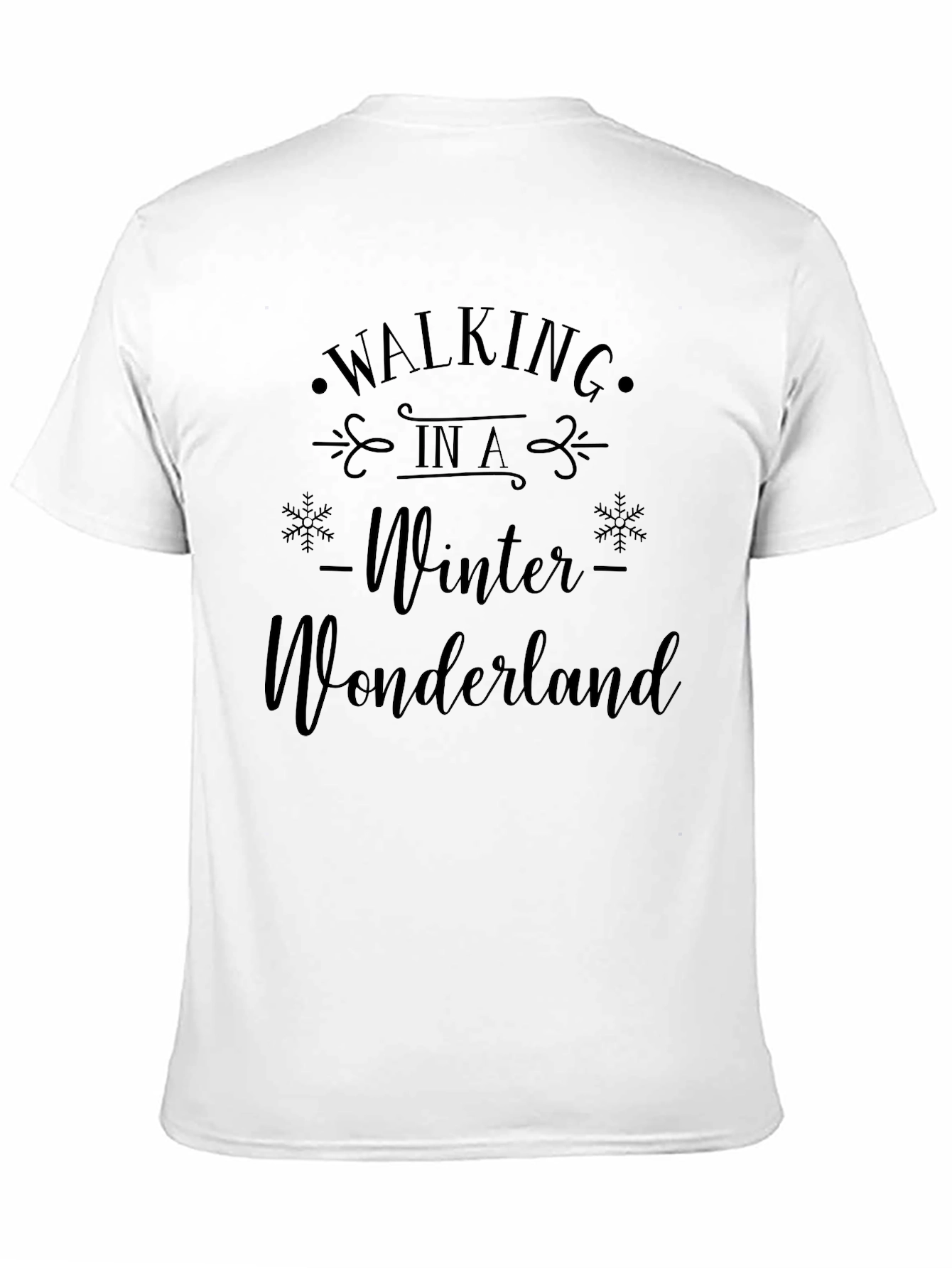 Walking in a Winter Wonderland Black T-Shirt