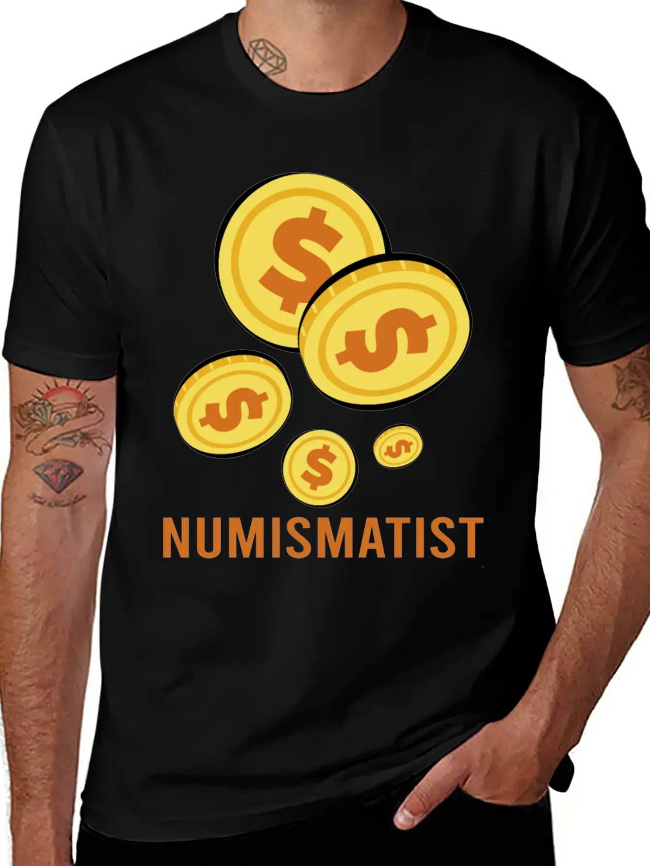 Numismatist Dad Coin Collection Unisex Casual T-Shirt – Clean Design For Daily Comfort