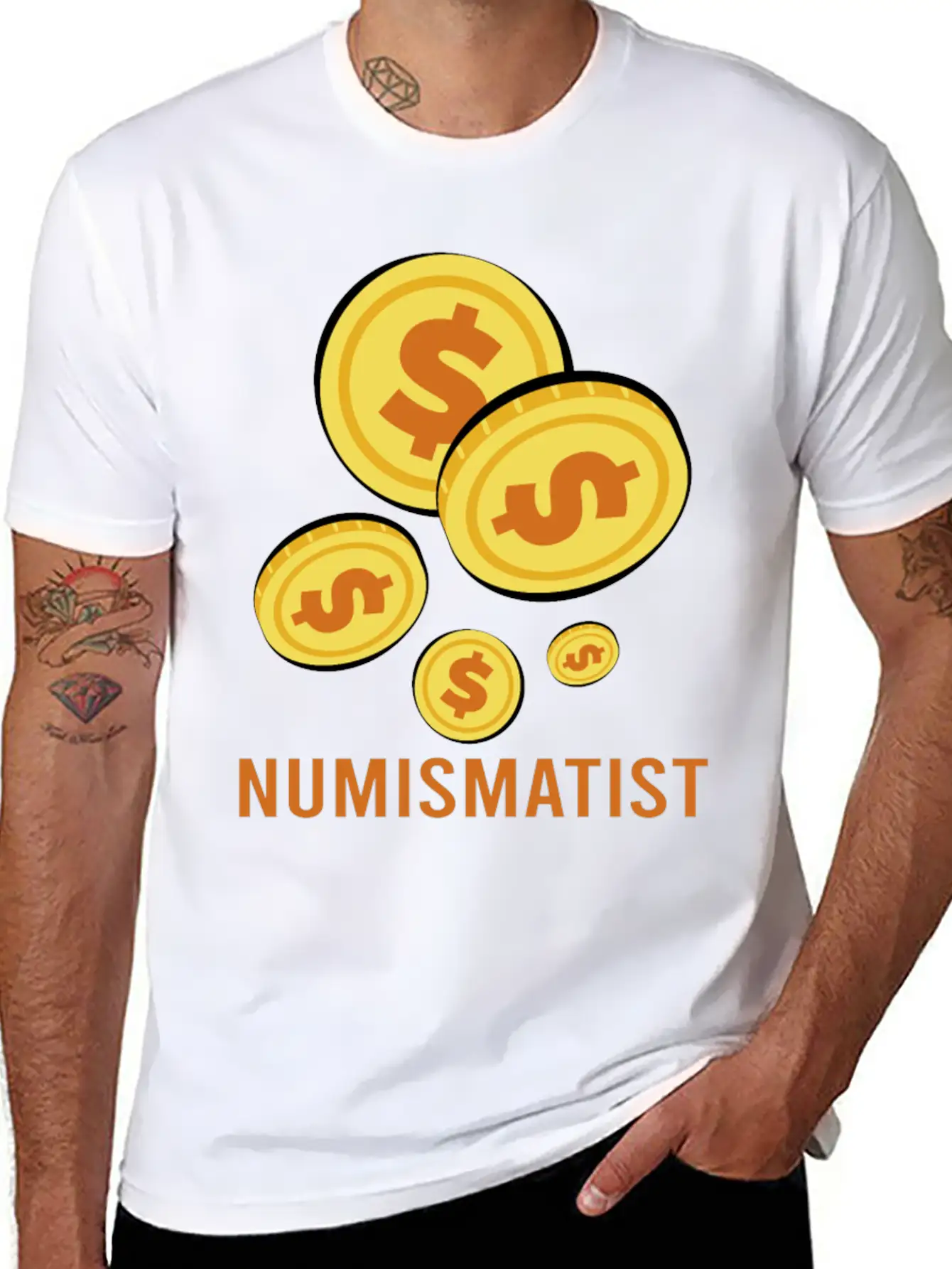 Numismatist Dad Coin Collection Unisex Casual T-Shirt – Clean Design For Daily Comfort