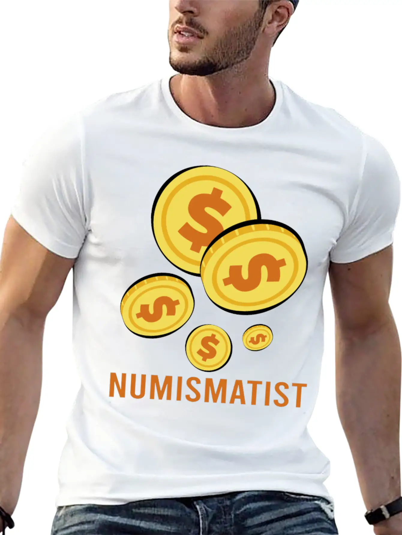 Numismatist Dad Coin Collection Unisex Casual T-Shirt – Clean Design For Daily Comfort