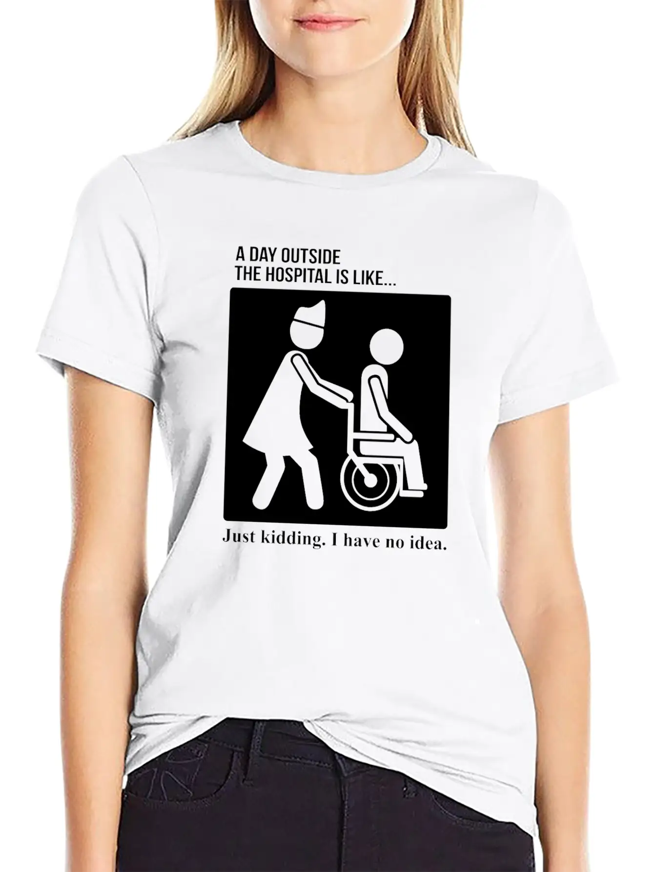 Nurse Day Outside Hospital Stylish Everyday T-Shirt – Unisex Basic Cotton Tee