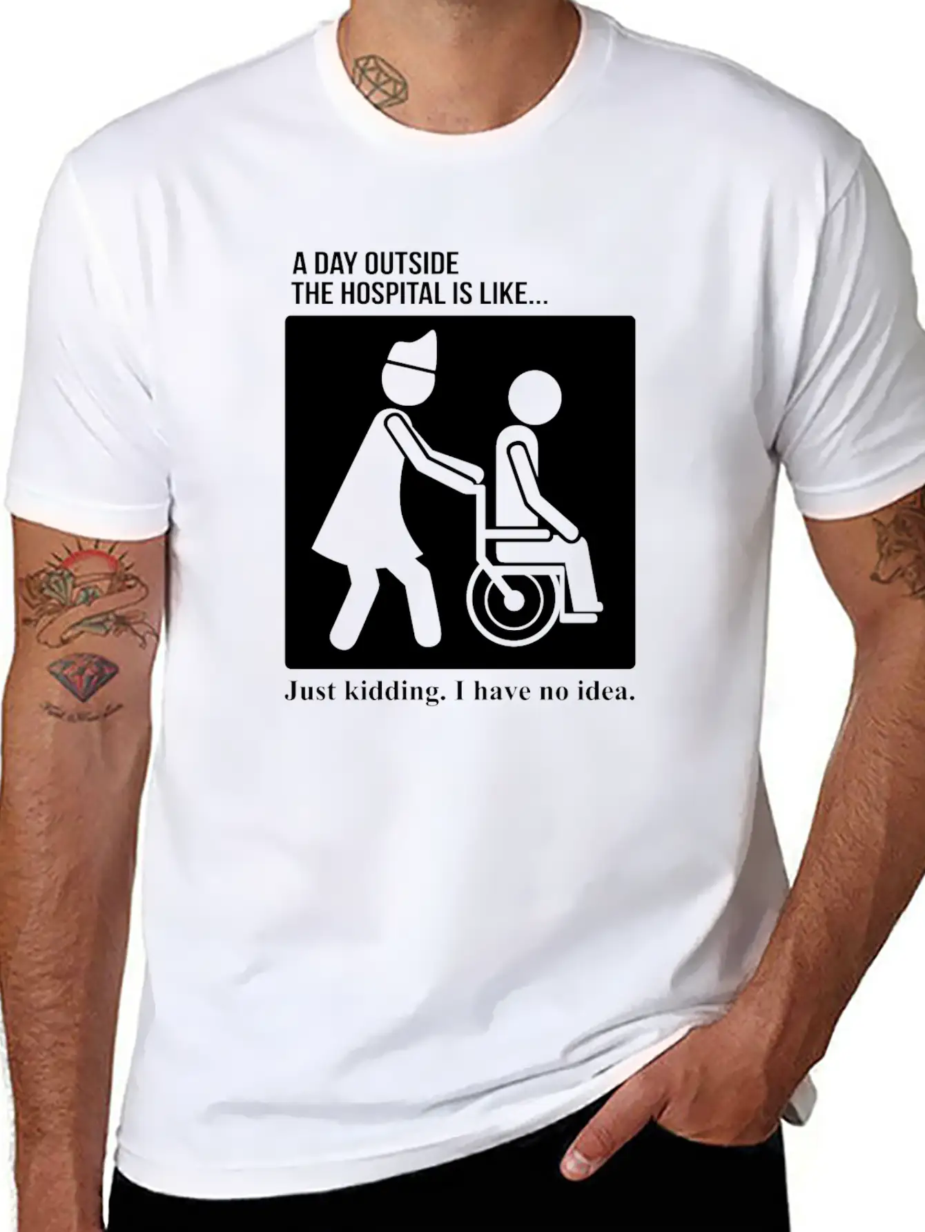 Nurse Day Outside Hospital Stylish Everyday T-Shirt – Unisex Basic Cotton Tee