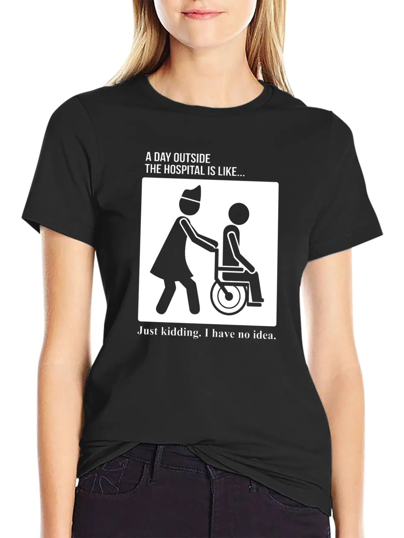 Nurse Day Outside Hospital Stylish Everyday T-Shirt – Unisex Basic Cotton Tee