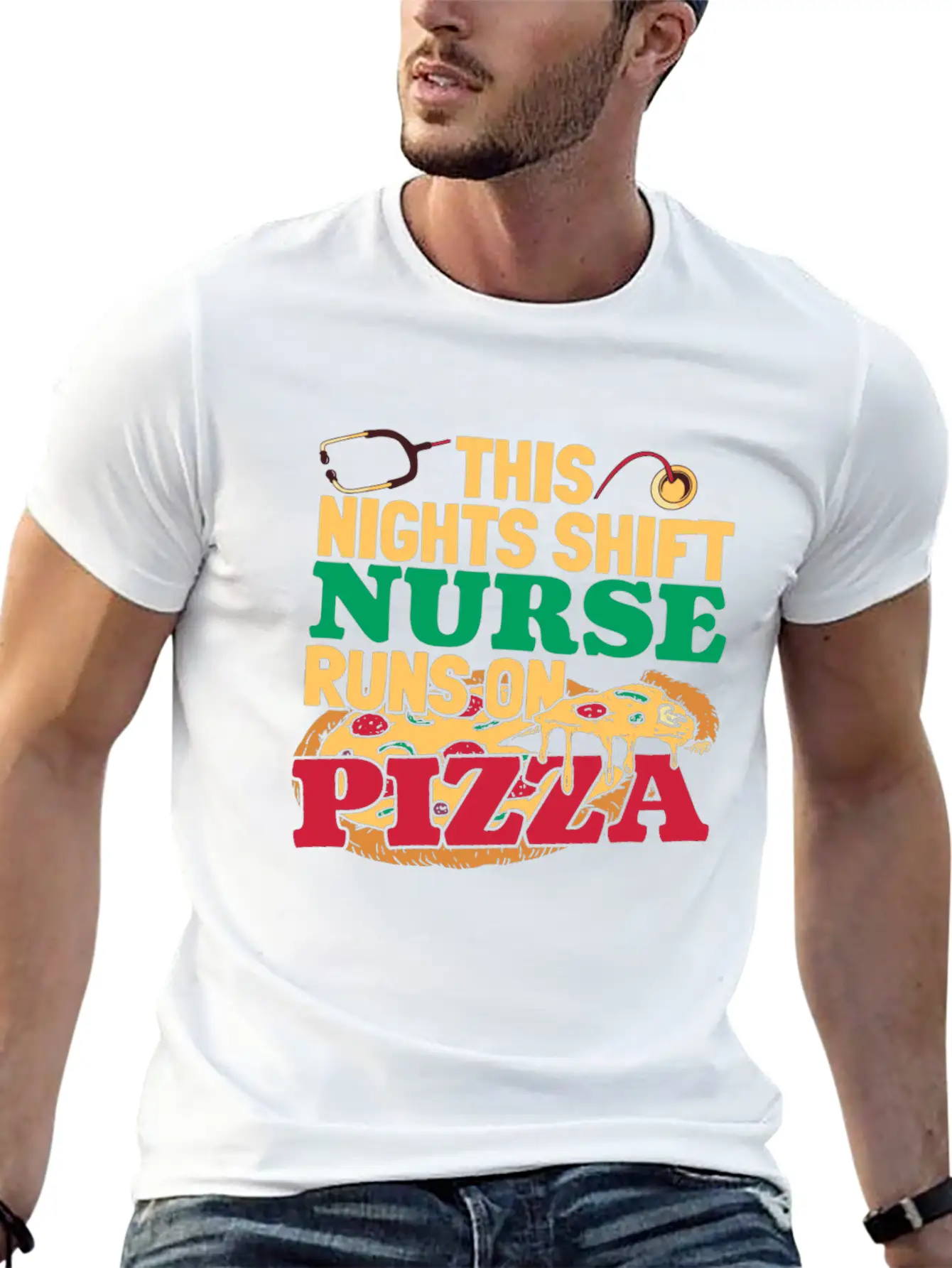 Nurse Nursing Pizza Soft Cotton Short Sleeve Tee – Unisex Wardrobe Staple