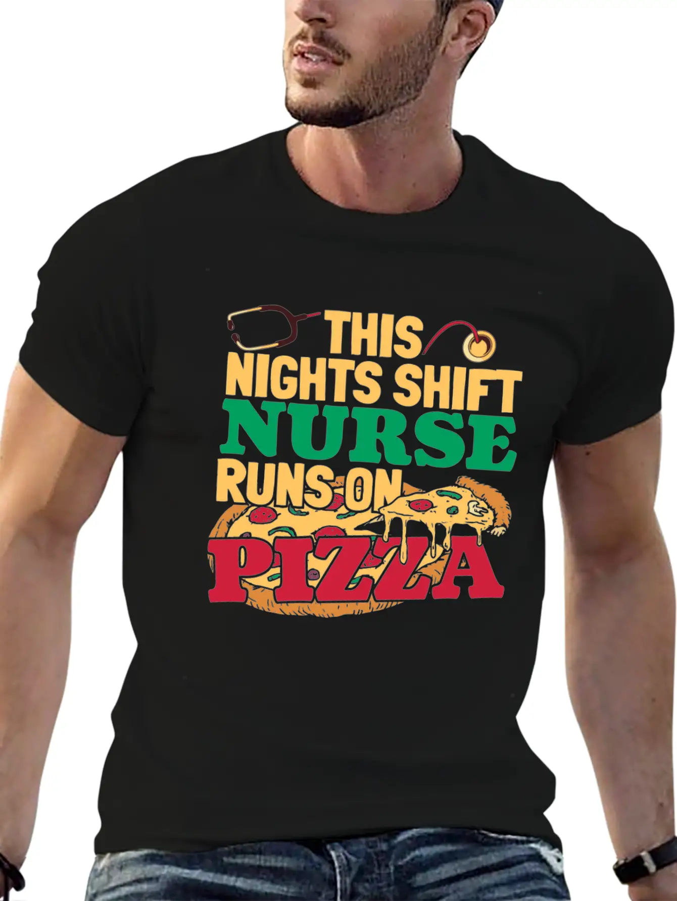 Nurse Nursing Pizza Soft Cotton Short Sleeve Tee – Unisex Wardrobe Staple