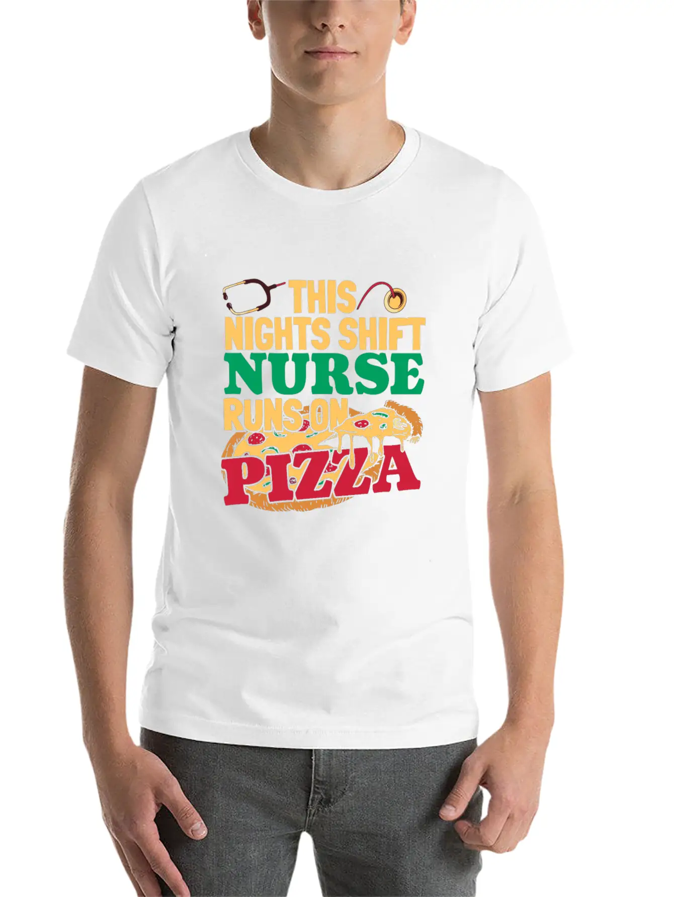 Nurse Nursing Pizza Soft Cotton Short Sleeve Tee – Unisex Wardrobe Staple