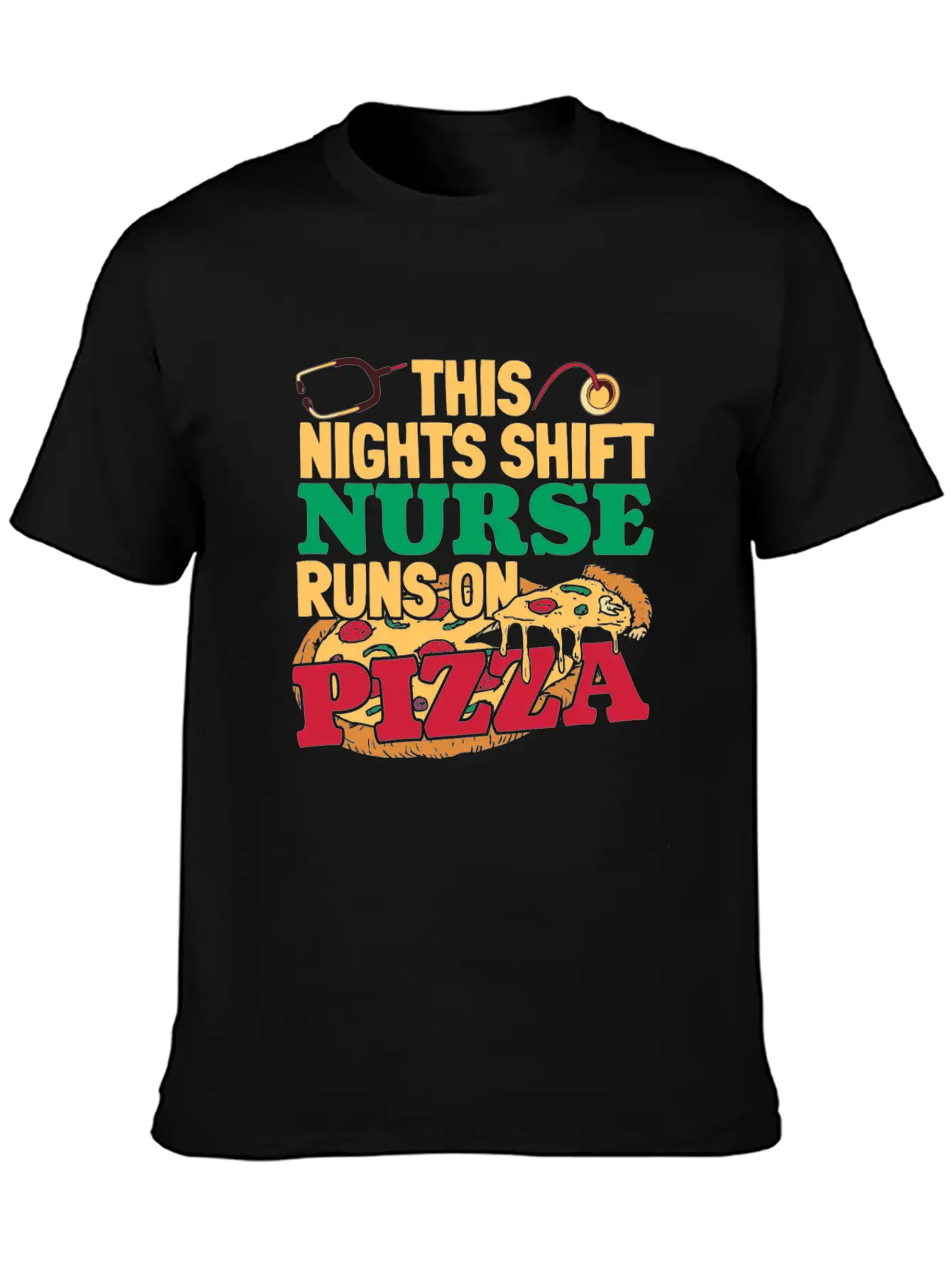 Nurse Nursing Pizza Soft Cotton Short Sleeve Tee – Unisex Wardrobe Staple