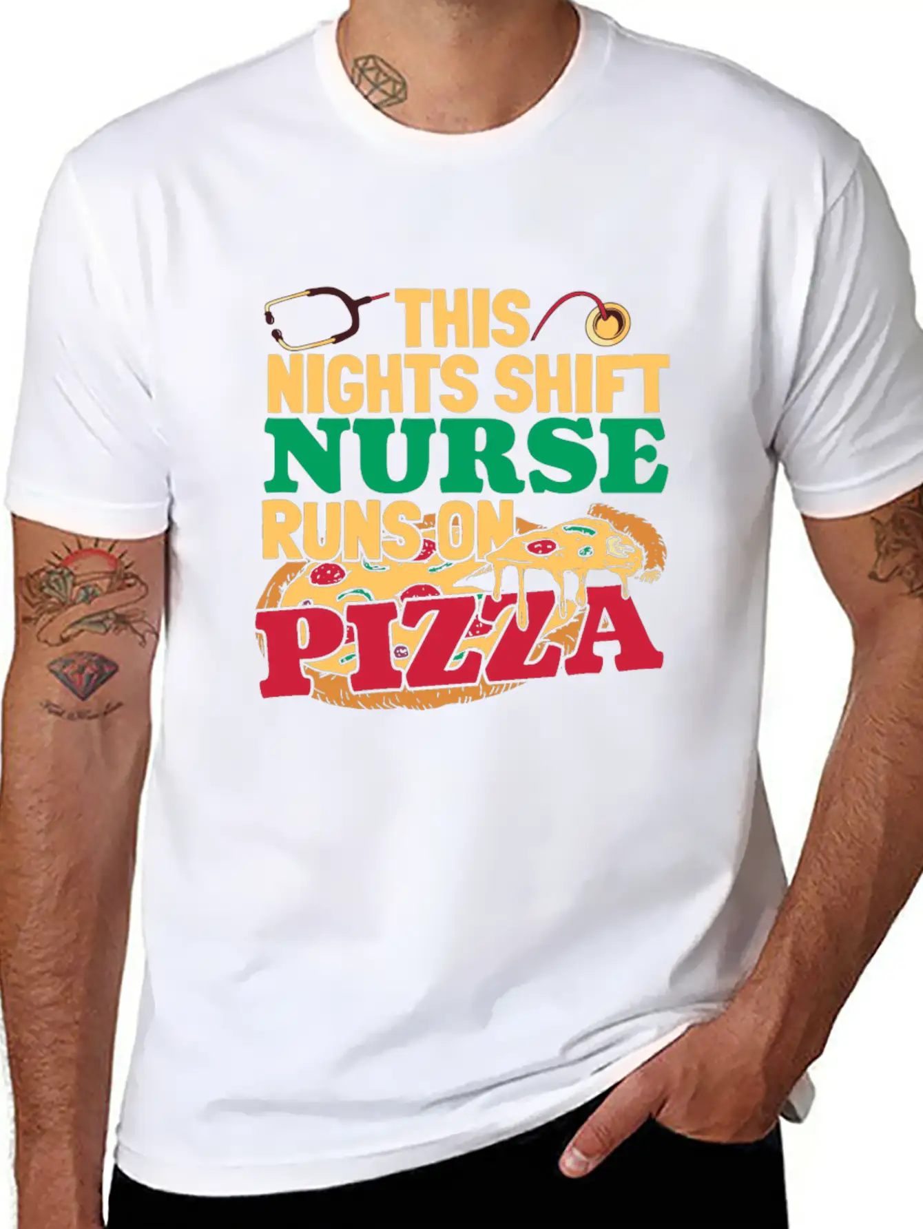 Nurse Nursing Pizza Soft Cotton Short Sleeve Tee – Unisex Wardrobe Staple