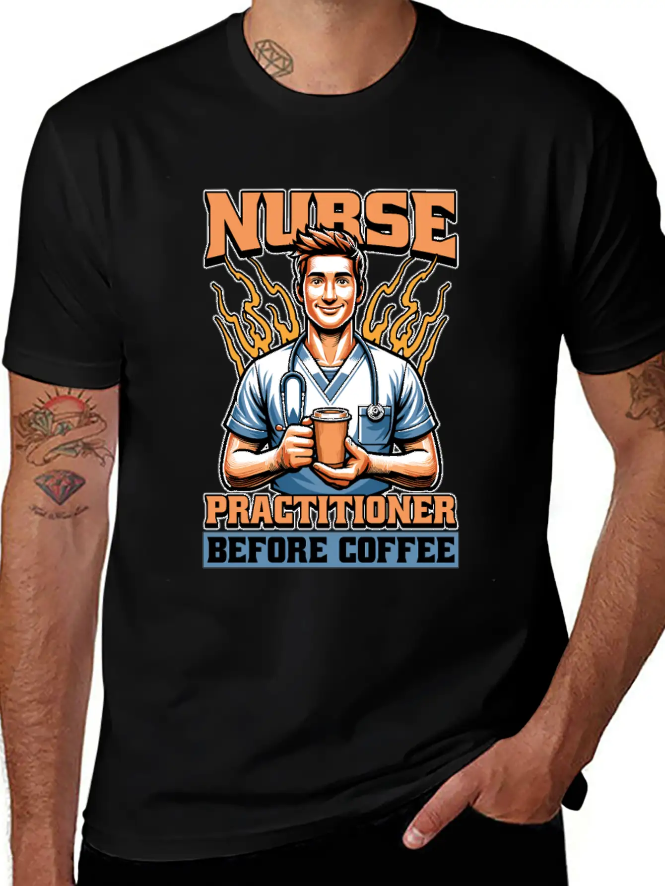 Nurse Practitioner Before Healthcare Coffee Lover Unisex Casual T-Shirt – Clean Design For Daily Comfort