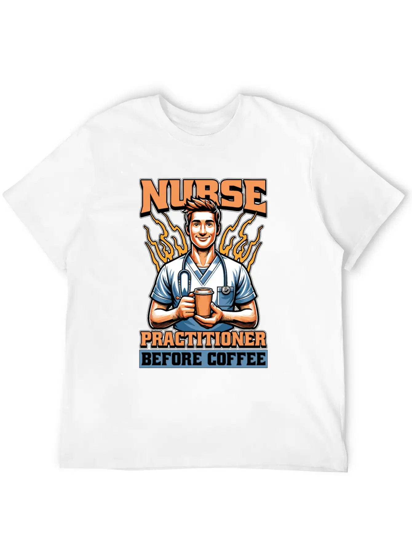 Nurse Practitioner Before Healthcare Coffee Lover Unisex Casual T-Shirt – Clean Design For Daily Comfort