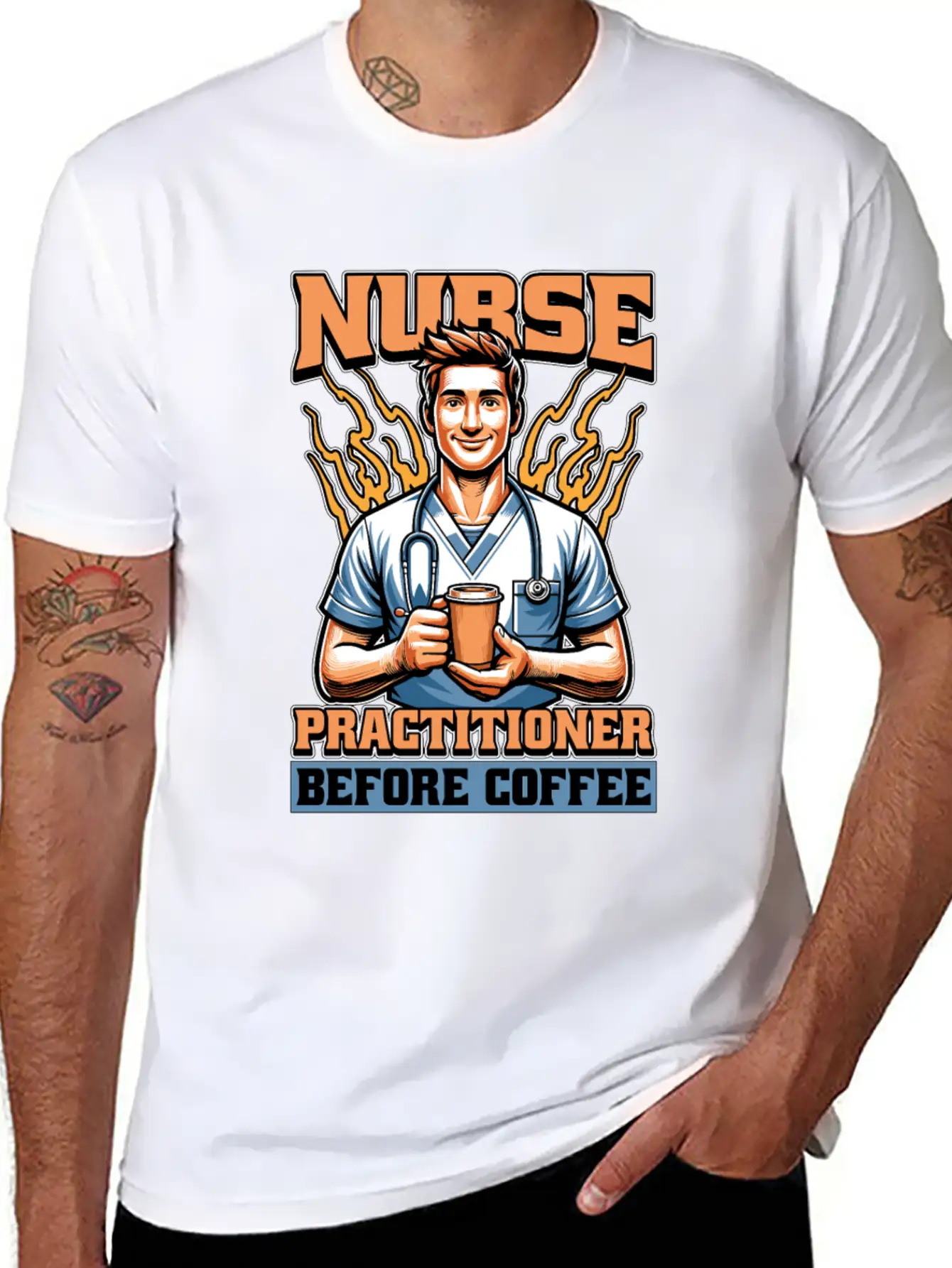 Nurse Practitioner Before Healthcare Coffee Lover Unisex Casual T-Shirt – Clean Design For Daily Comfort