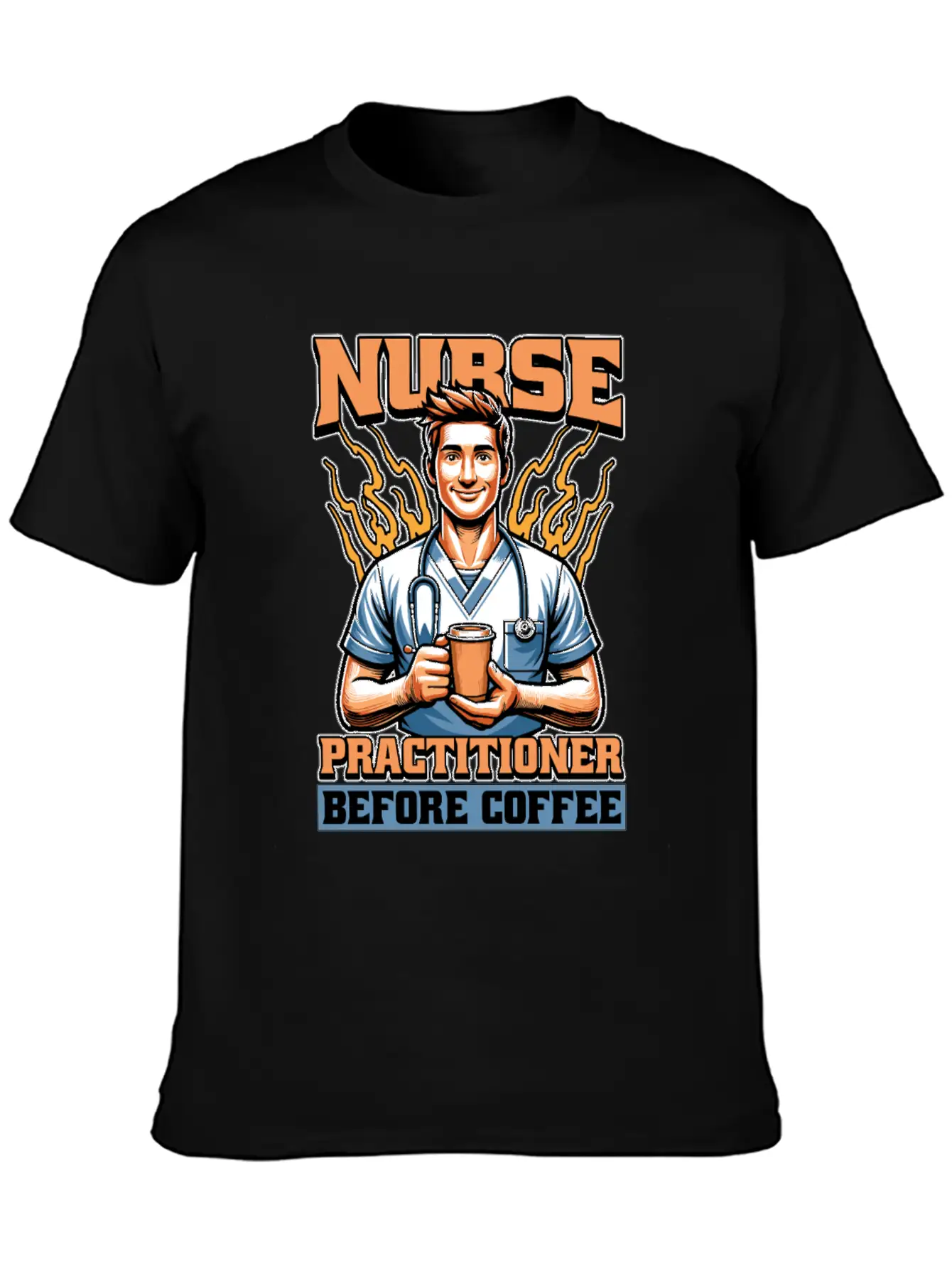 Nurse Practitioner Before Healthcare Coffee Lover Unisex Casual T-Shirt – Clean Design For Daily Comfort