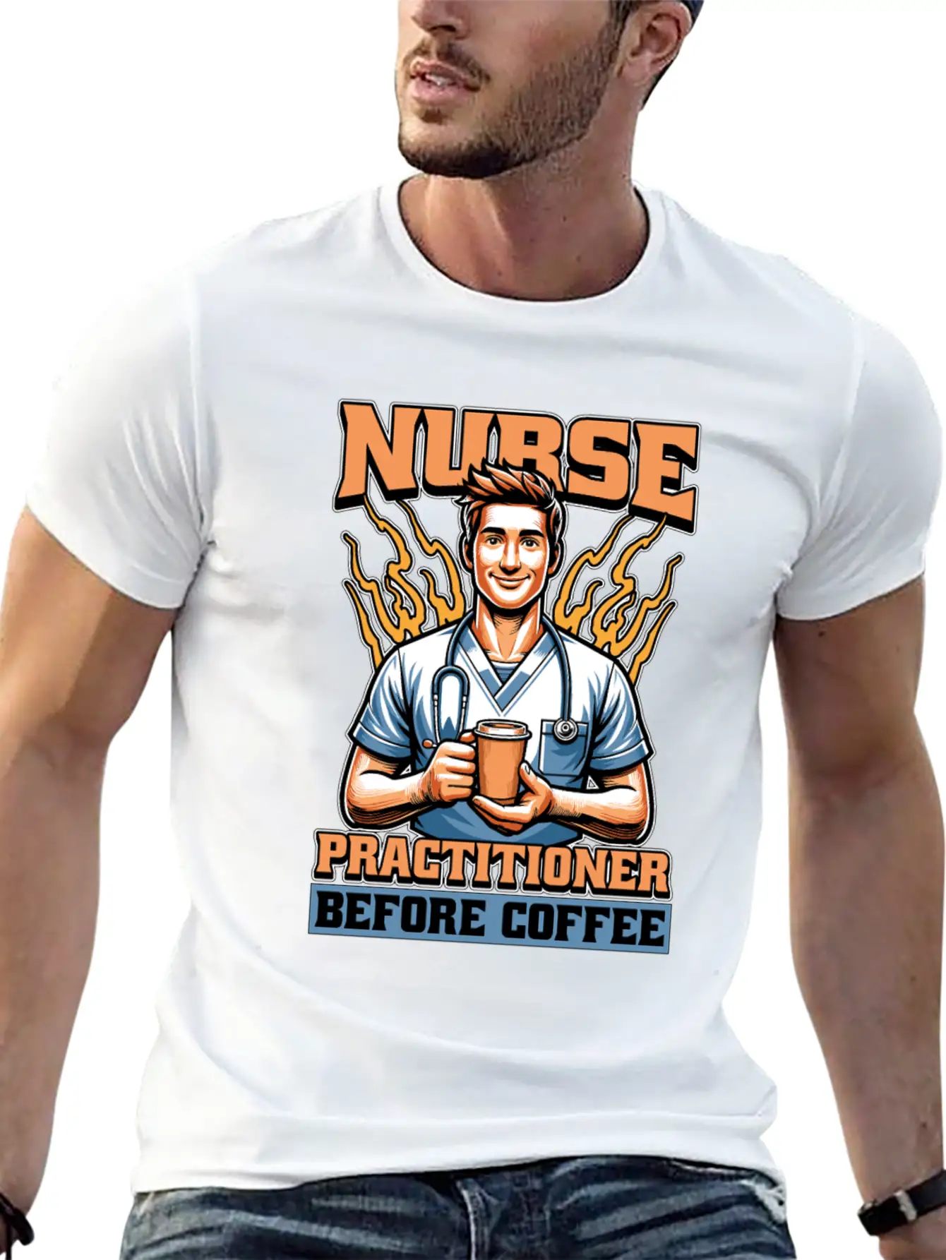 Nurse Practitioner Before Healthcare Coffee Lover Unisex Casual T-Shirt – Clean Design For Daily Comfort