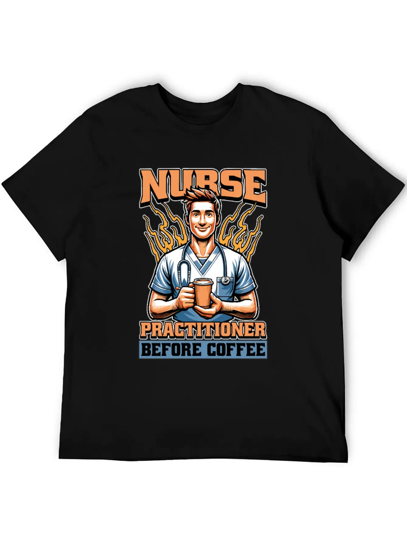 Nurse Practitioner Before Healthcare Coffee Lover Unisex Casual T-Shirt – Clean Design For Daily Comfort